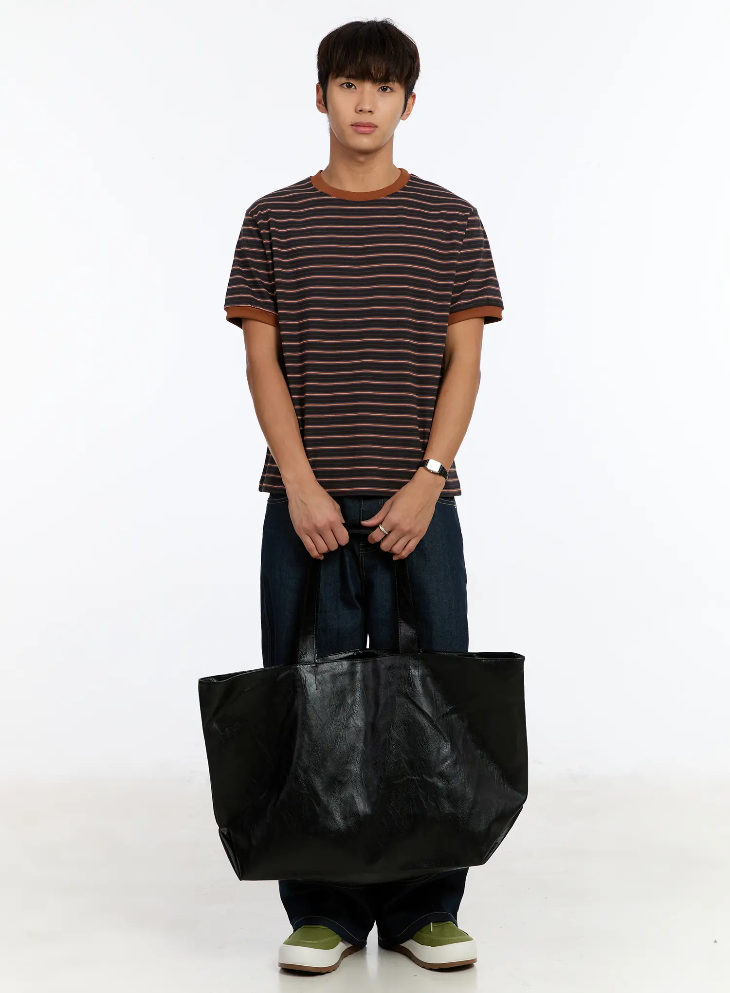 Men's Striped Ringer T-Shirt IM530 - Image 9