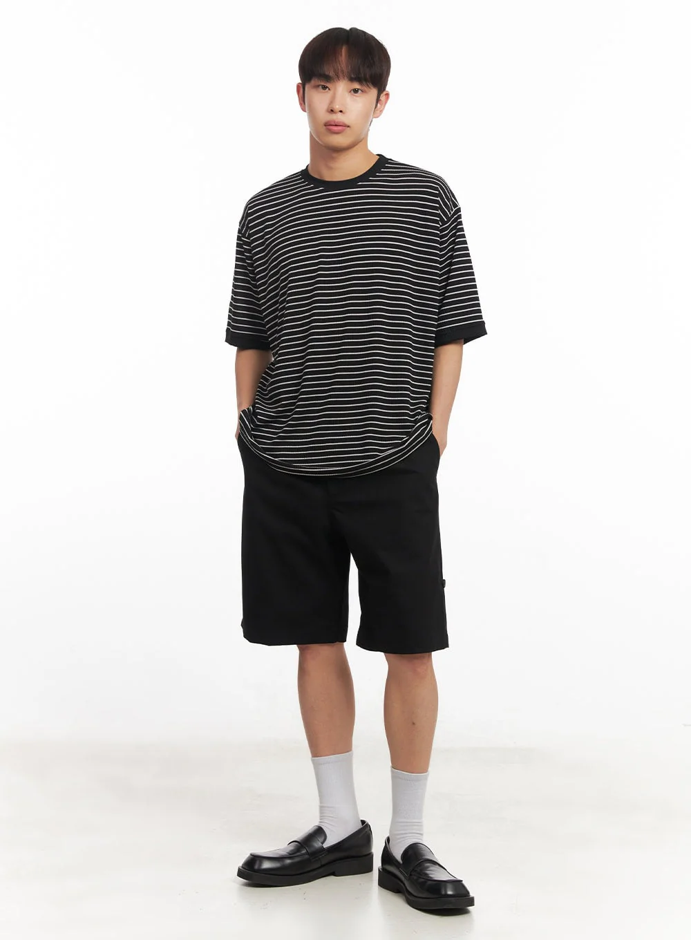 Men's Striped Round Neck T-Shirt IA518 - Image 10