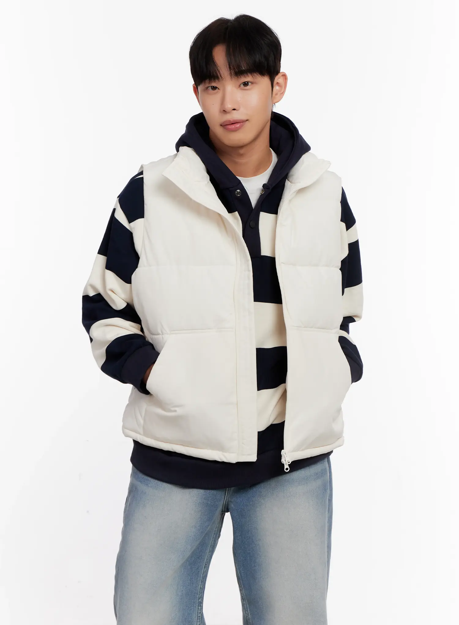Men's Striped Rugby Hoodie IO523 - Image 10