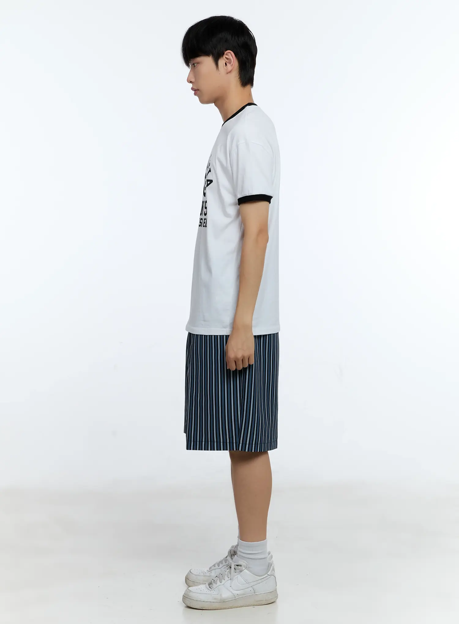 Men's Striped Straight-Leg Shorts IG515 - Image 7
