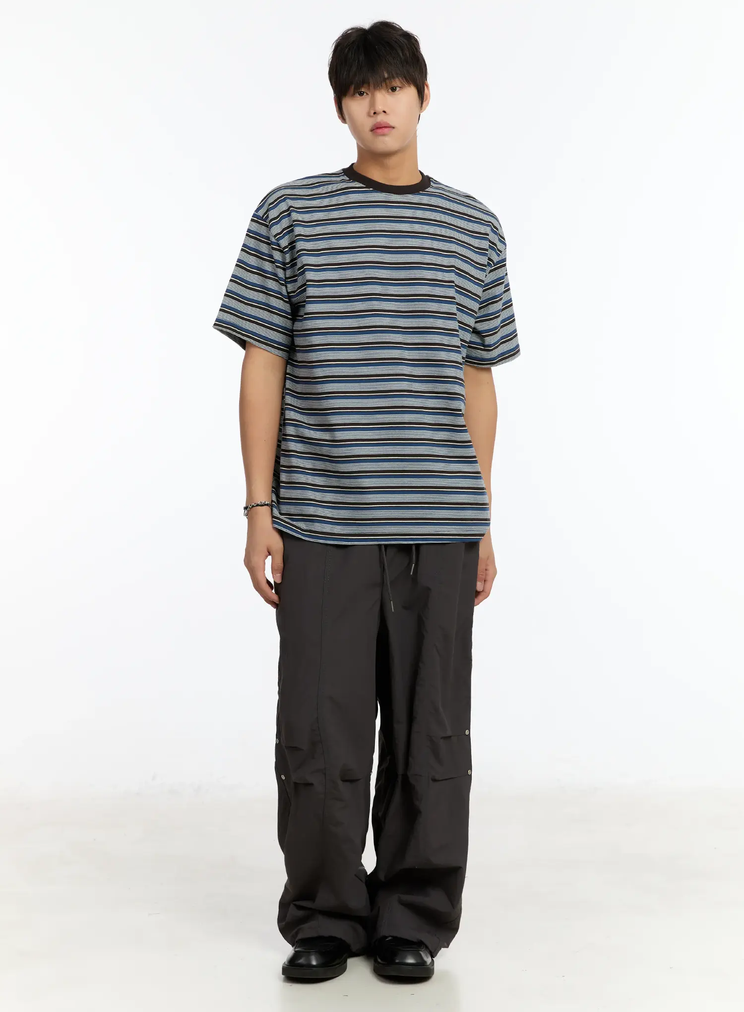 Men's Striped T-Shirt IM503 - Image 2