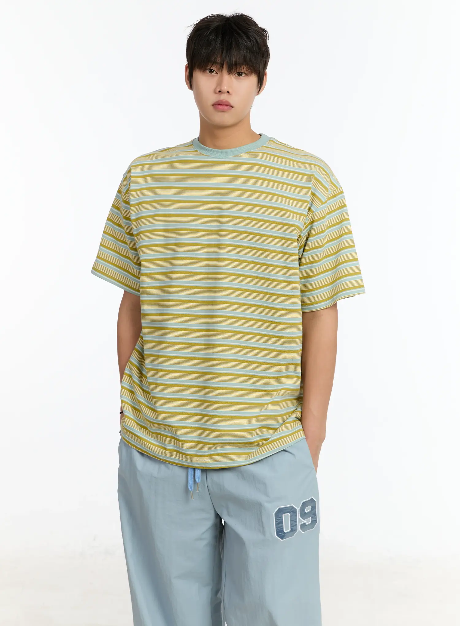 Men's Striped T-Shirt IM503 - Image 6