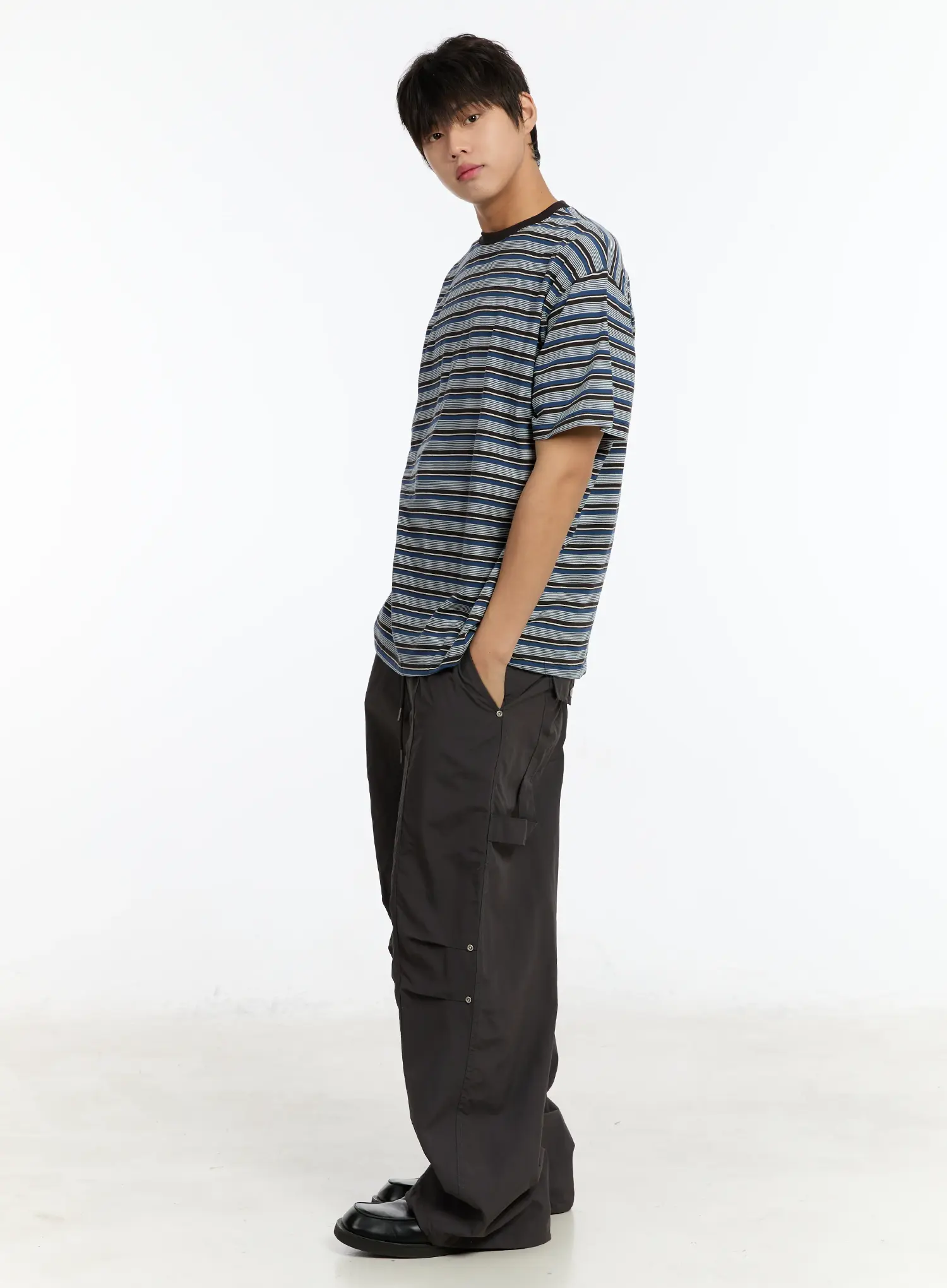 Men's Striped T-Shirt IM503 - Image 7