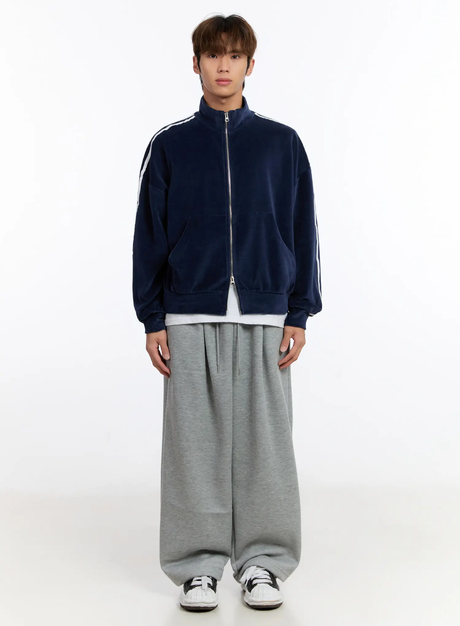 Men's Striped Track Jacket IN528 - Image 3