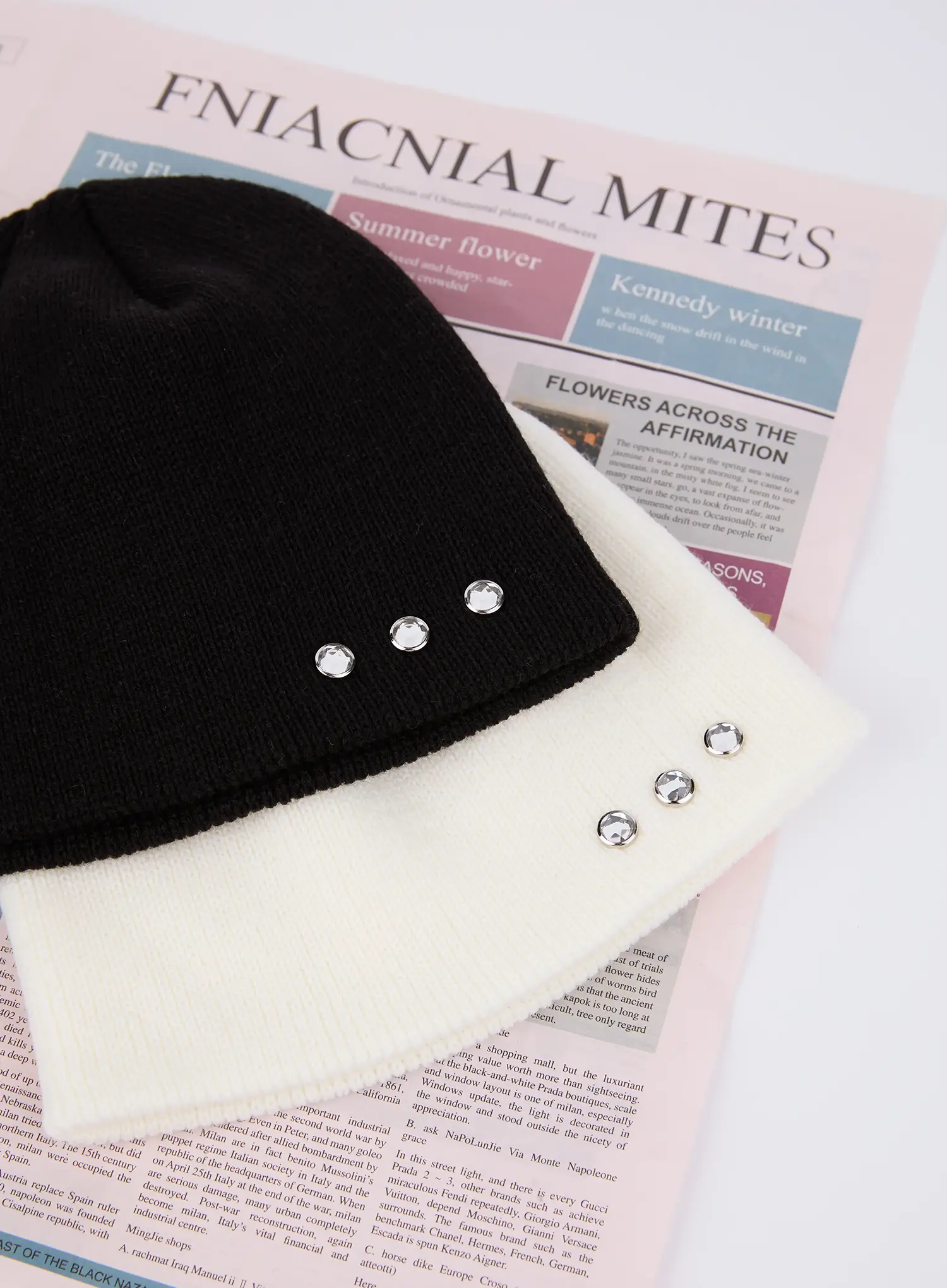 Men's Studded Knit Beanie IL515