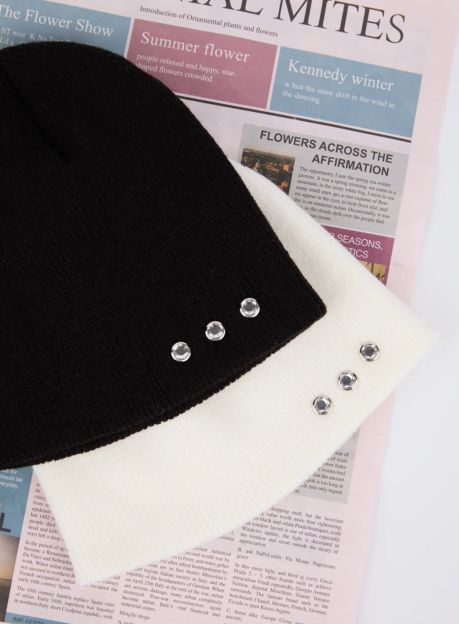 Men's Studded Knit Beanie IL515 - Image 11