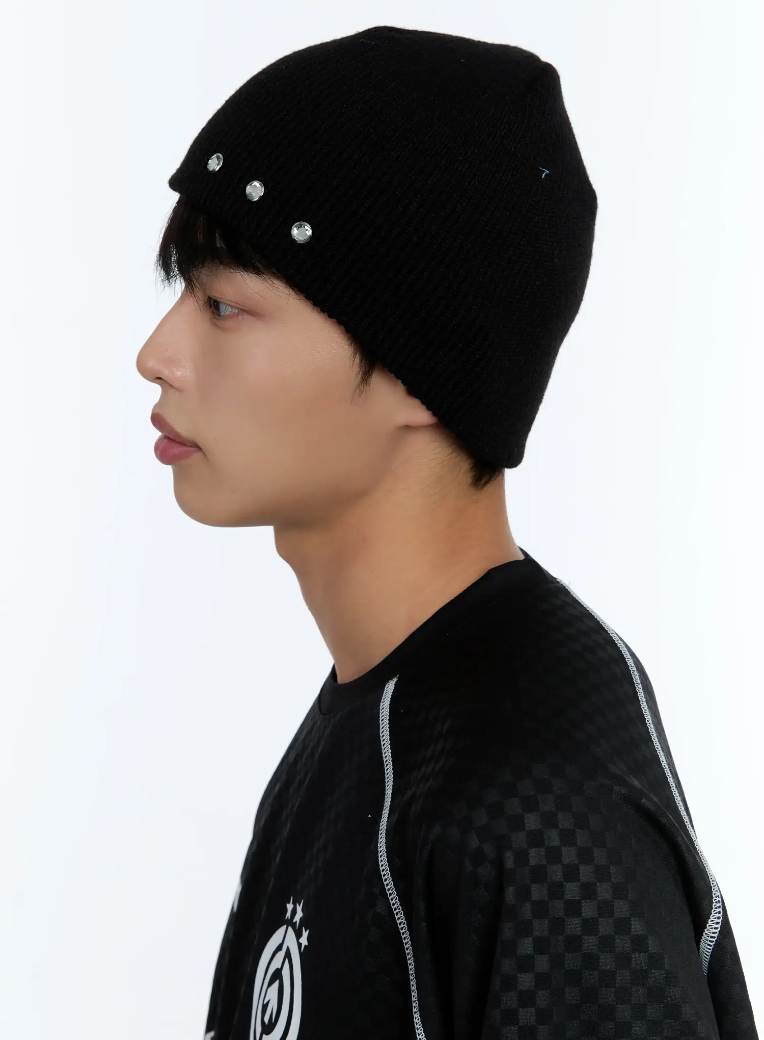 Men's Studded Knit Beanie IL515 - Image 6