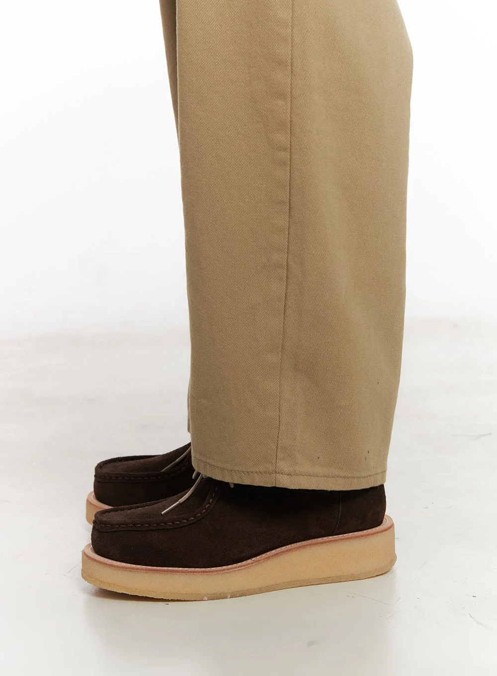 Men's Suede Lace-Up Loafers IM514 - Image 3