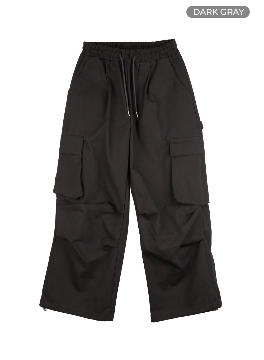 Men's Super Wide Cargo Pants (Dark Gray) IO417 - Image 9