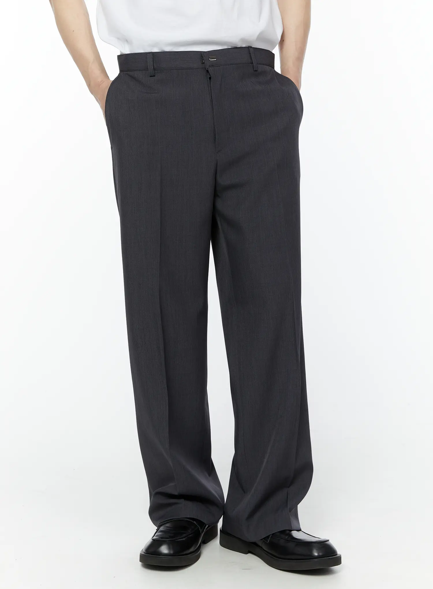 Men's Tailored Trousers (Dark Gray) IY506 - Image 3