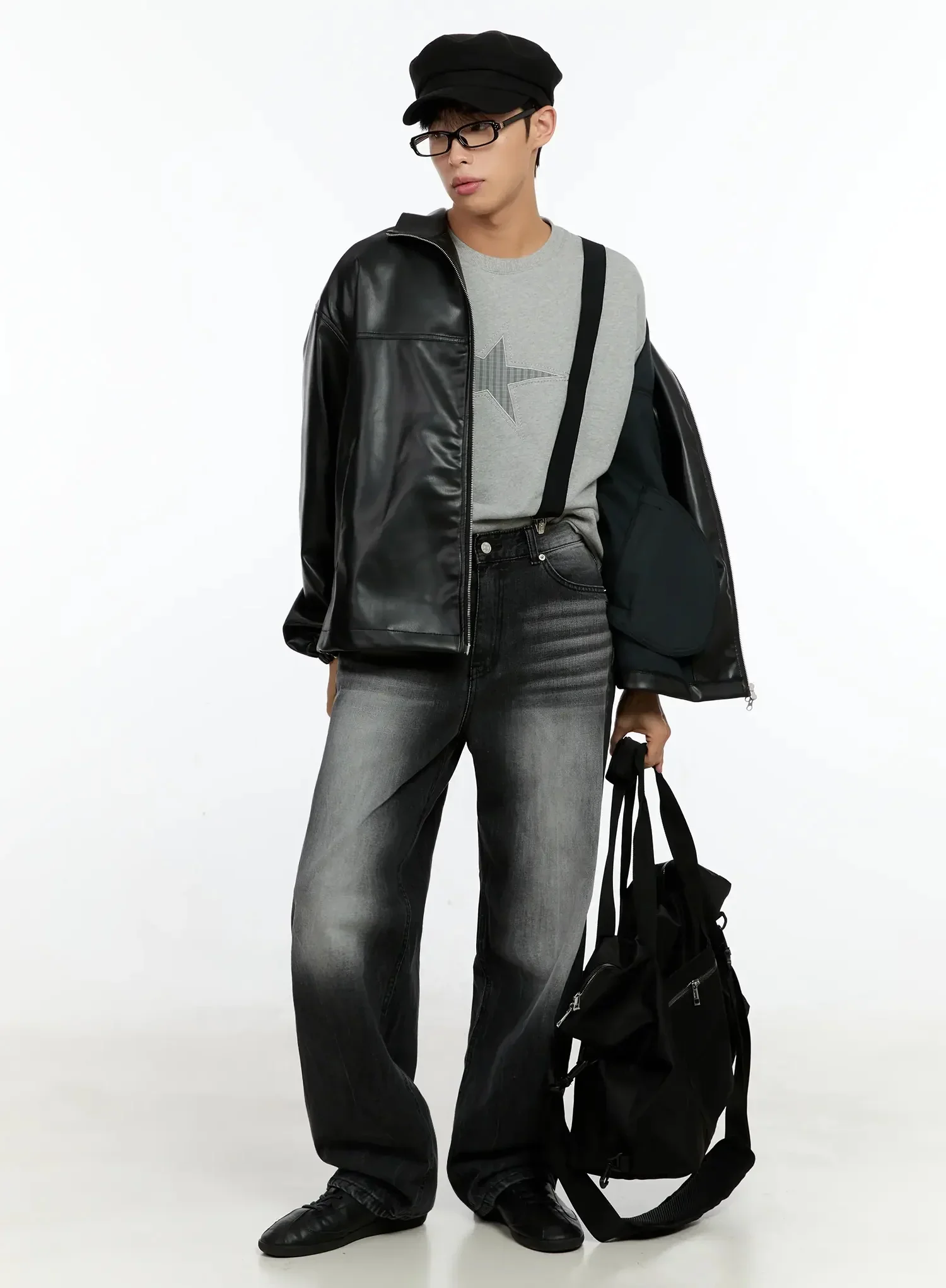 Men's Textured PU Jacket IN506 - Image 14