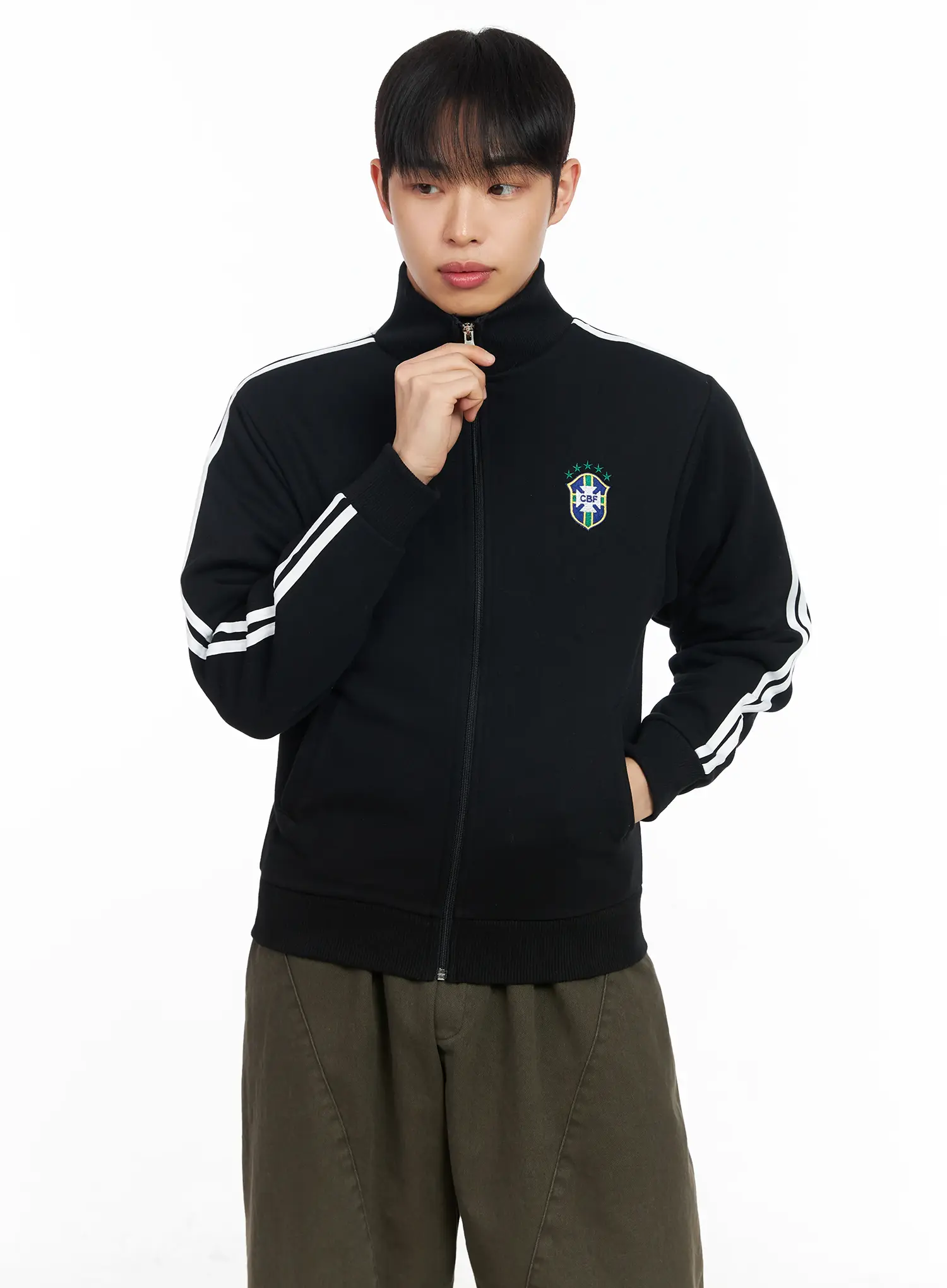 Men's Track Zip-Up Hoodie IM511 - Image 2