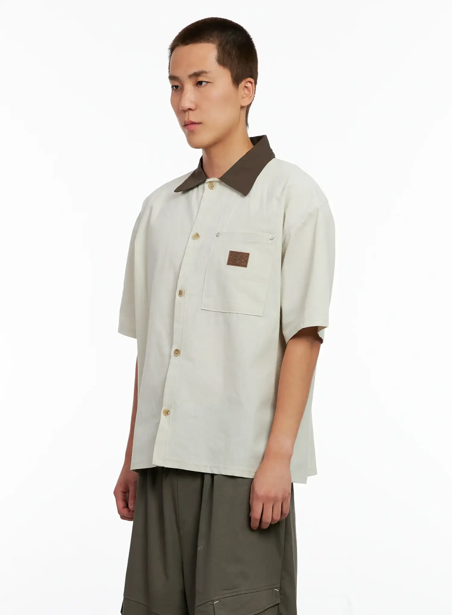 Men's Two-Tone Button-Up IG511 - Image 4