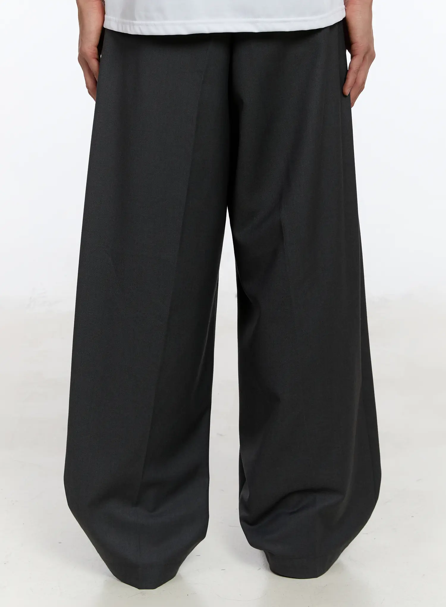 Men's Two-Tuck Wide Leg Trousers IM530 - Image 8