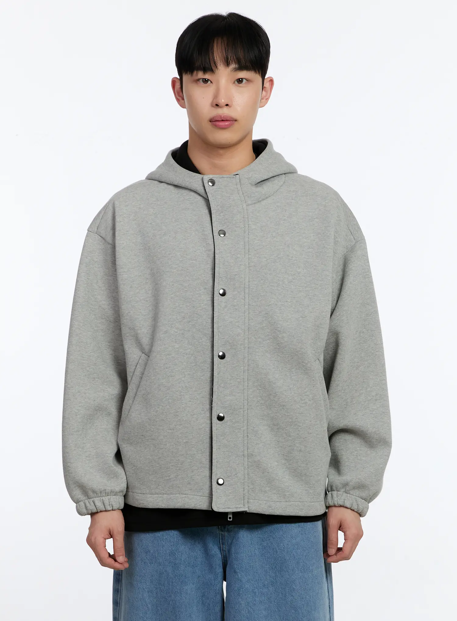 Men's Two-Way Button Hoodie Jacket IA508 - Image 11