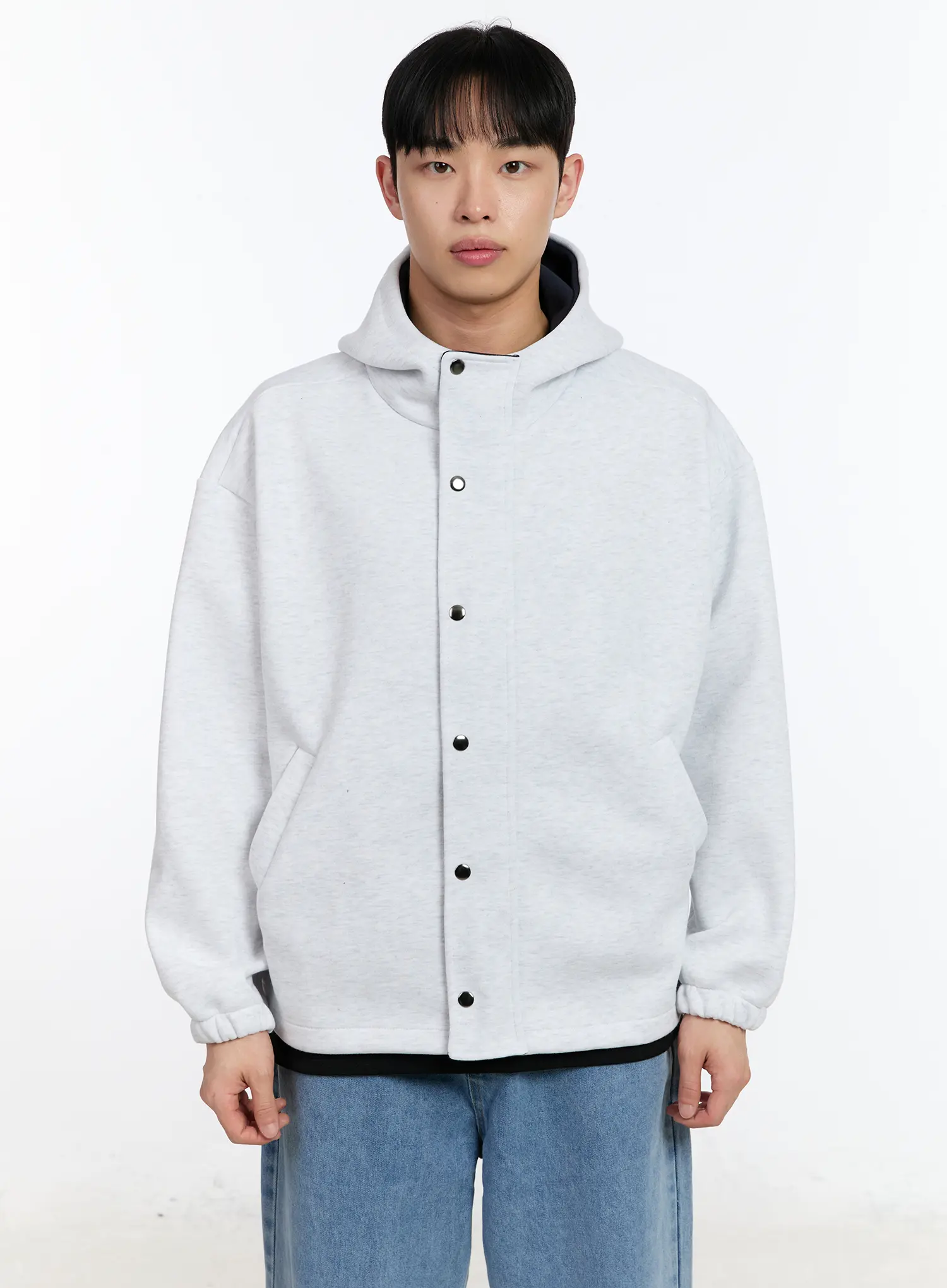 Men's Two-Way Button Hoodie Jacket IA508 - Image 16