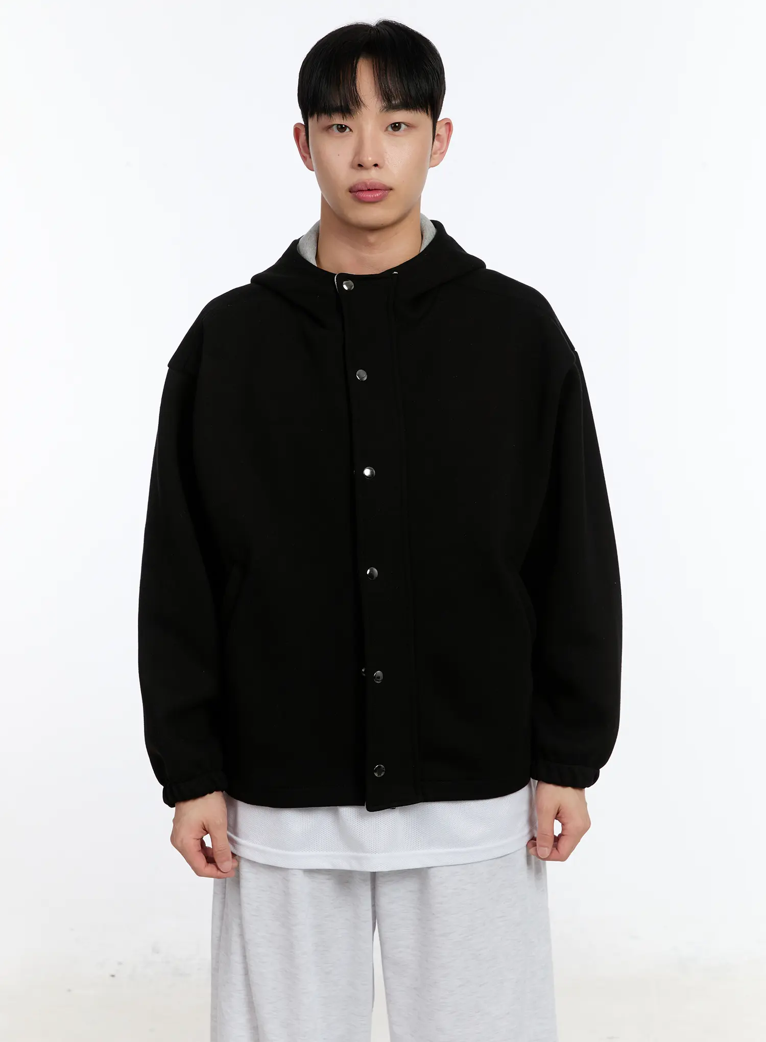 Men's Two-Way Button Hoodie Jacket IA508 - Image 17