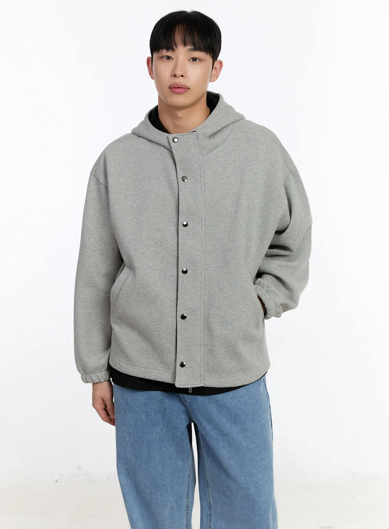 Men's Two-Way Button Hoodie Jacket IA508 - Image 3