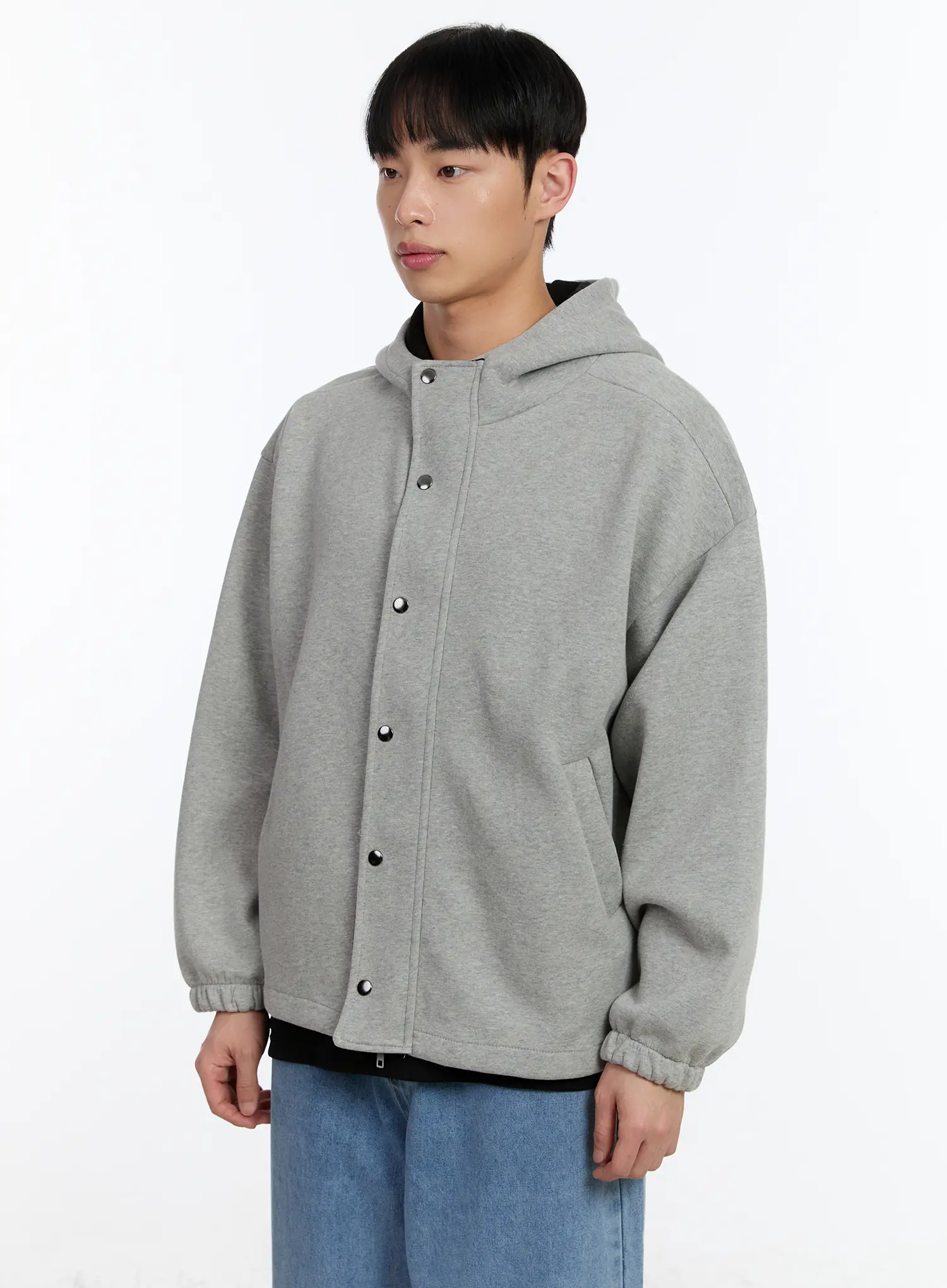Men's Two-Way Button Hoodie Jacket IA508 - Image 5