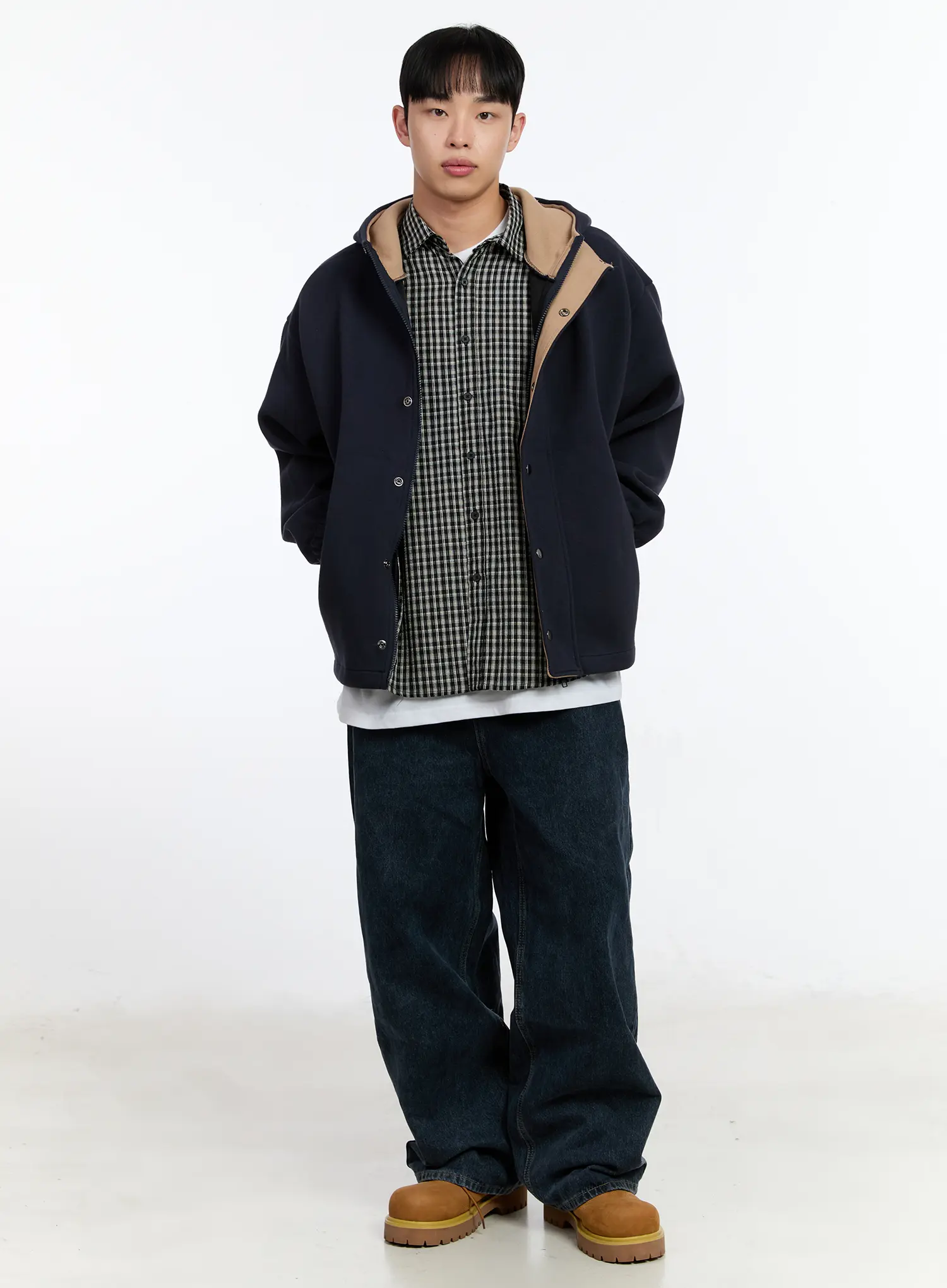 Men's Two-Way Button Hoodie Jacket IA508 - Image 9