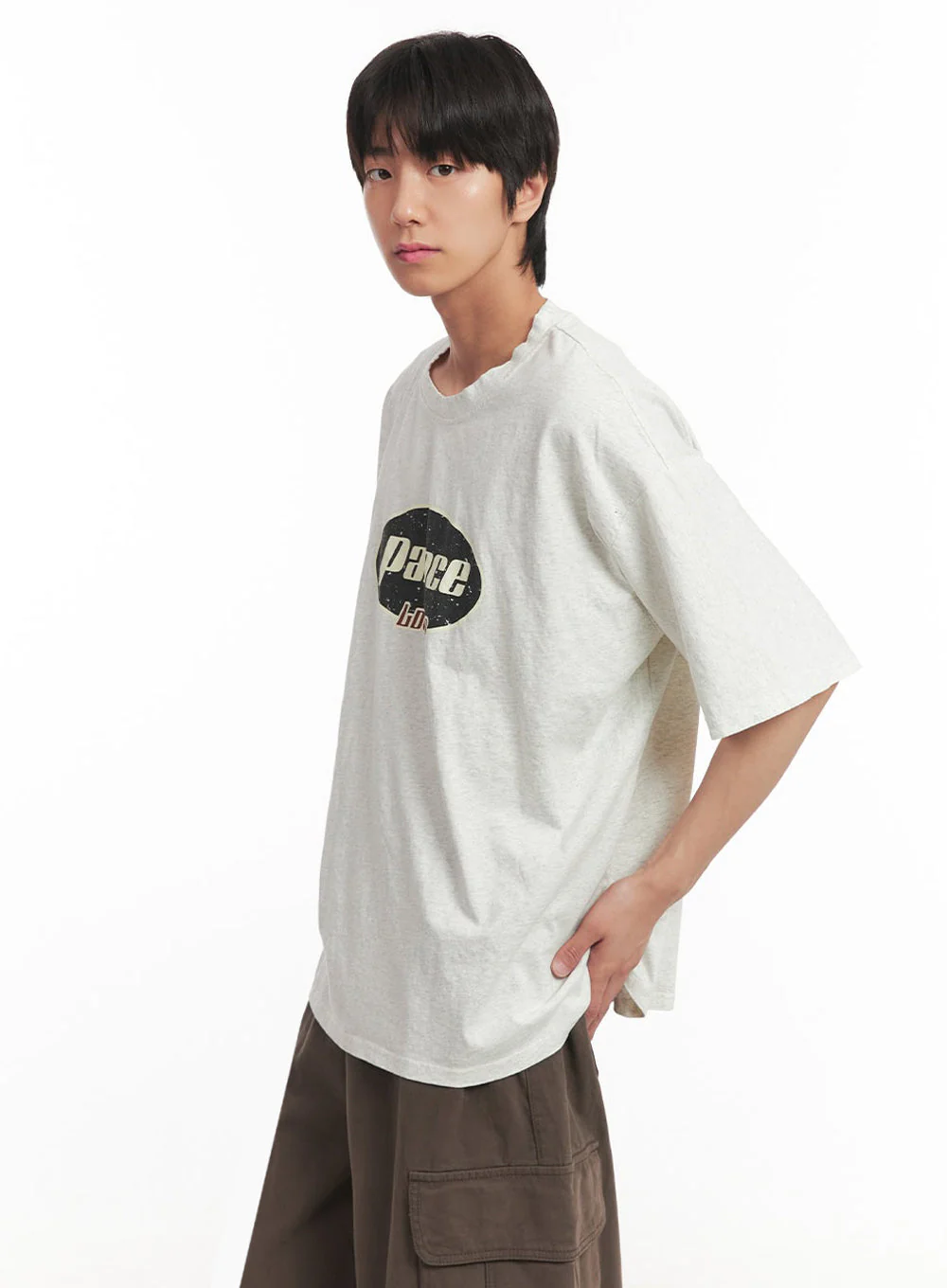 Men's Urban Graphic Oversize T-Shirt IA510 - Image 4