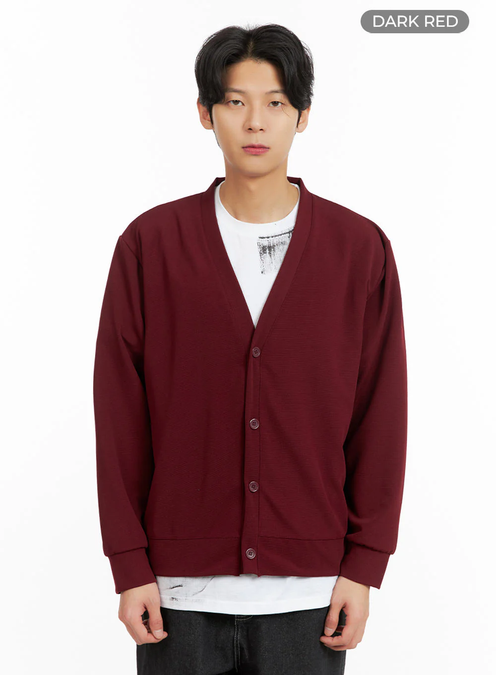 Men's V-Neck Buttoned Knit Cardigan IA402 - Image 10