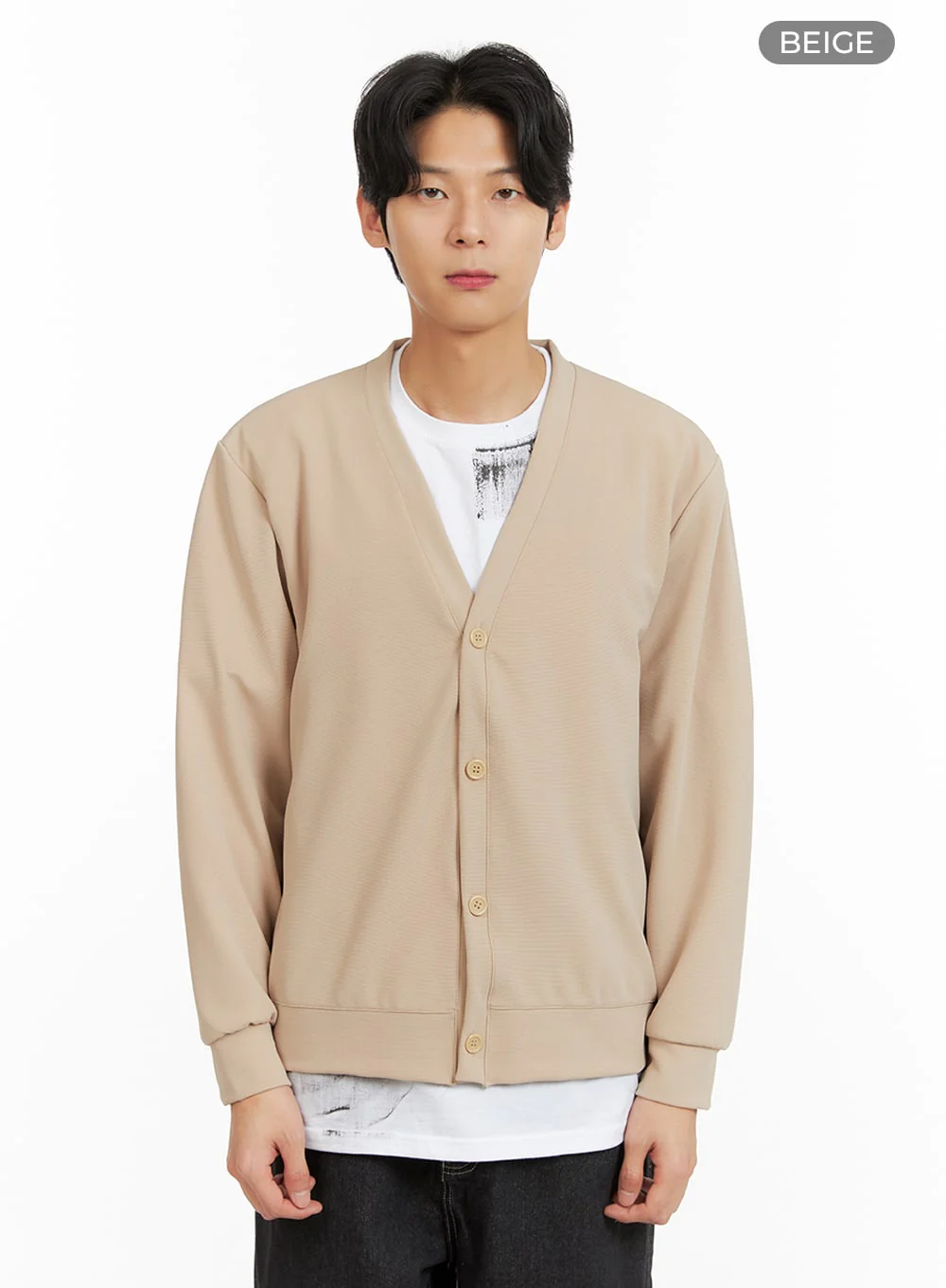 Men's V-Neck Buttoned Knit Cardigan IA402 - Image 9