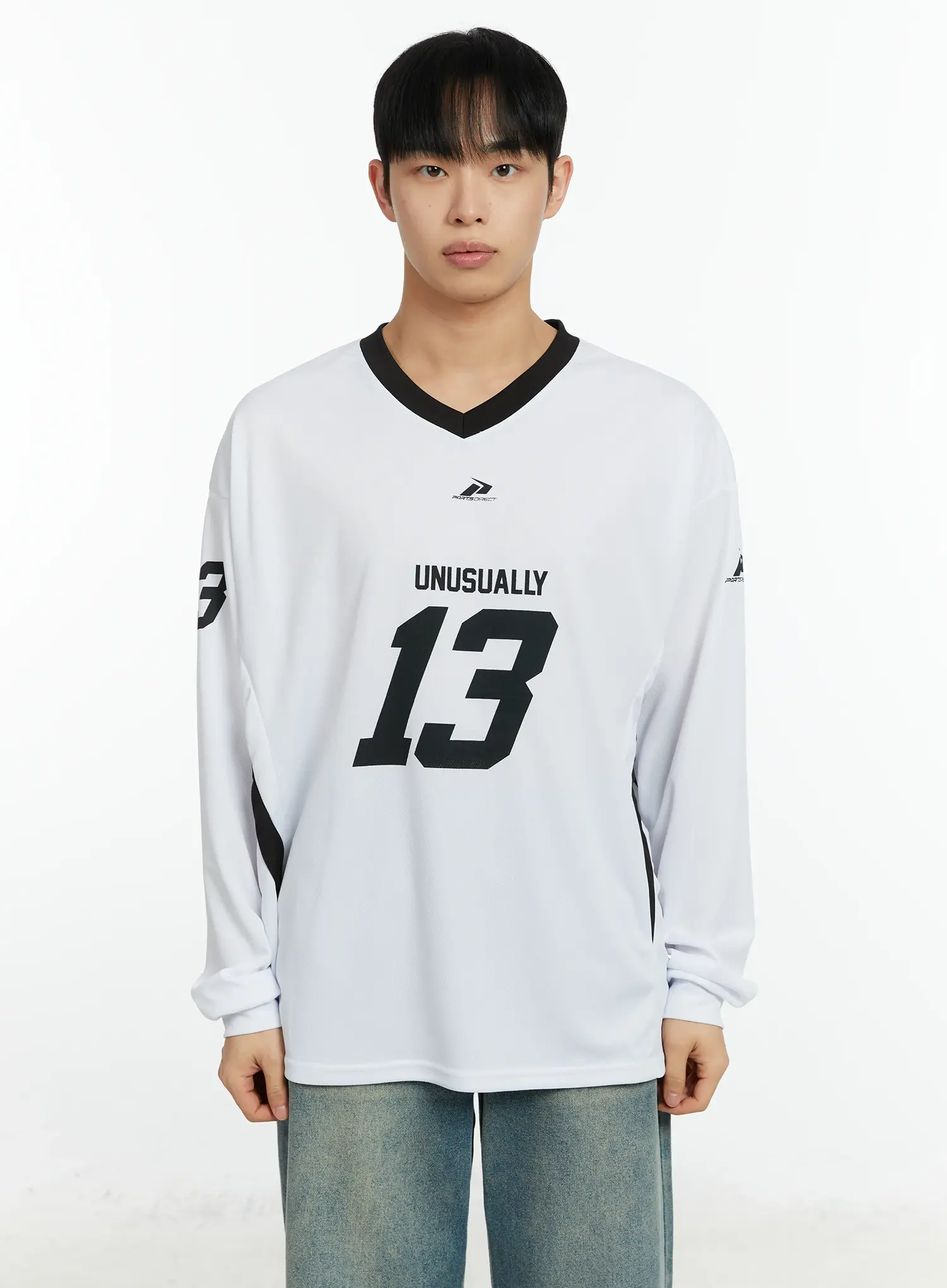 Men's V-Neck Contrast Long Sleeve Jersey IF510 - Image 11