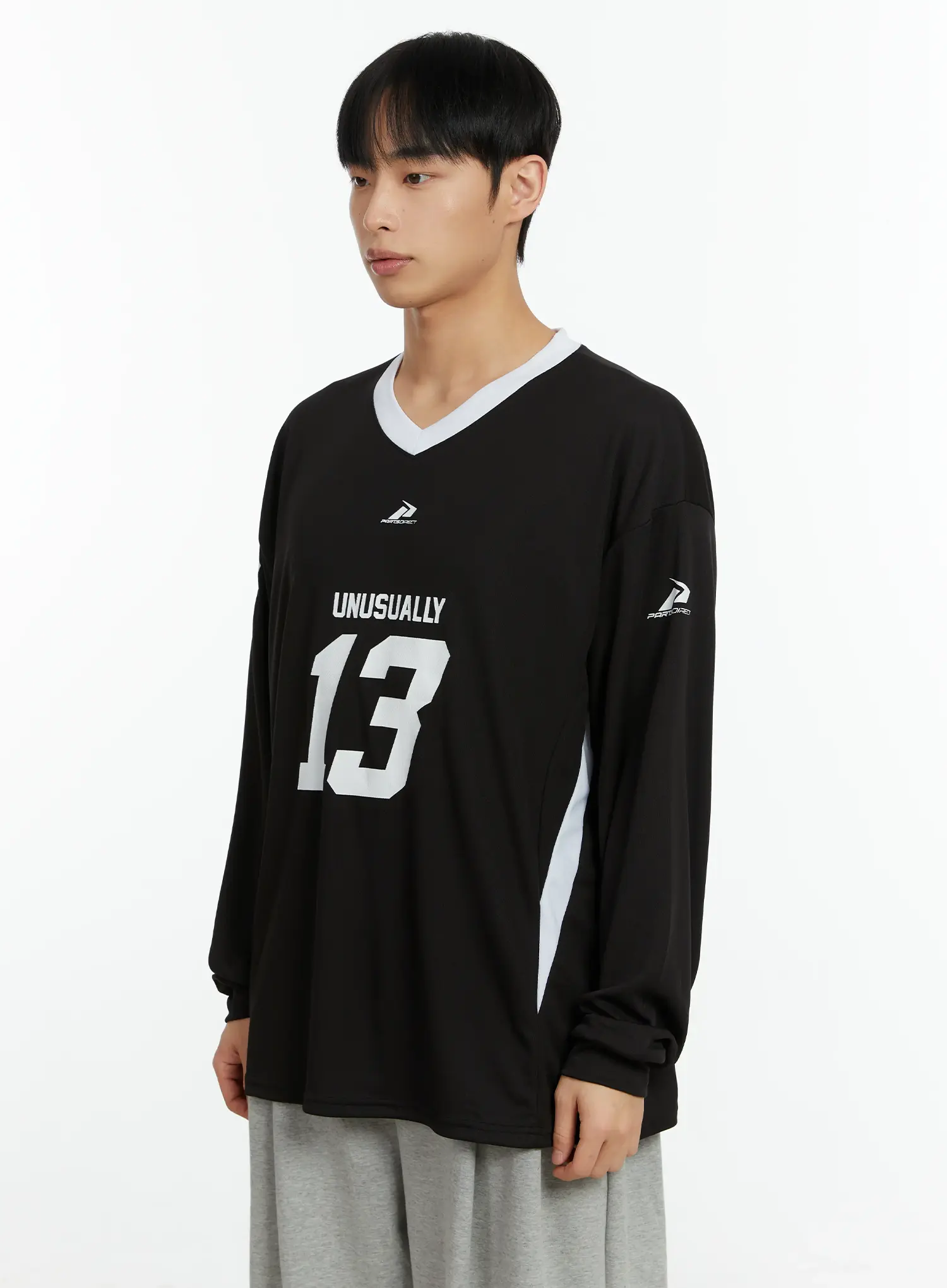 Men's V-Neck Contrast Long Sleeve Jersey IF510 - Image 4