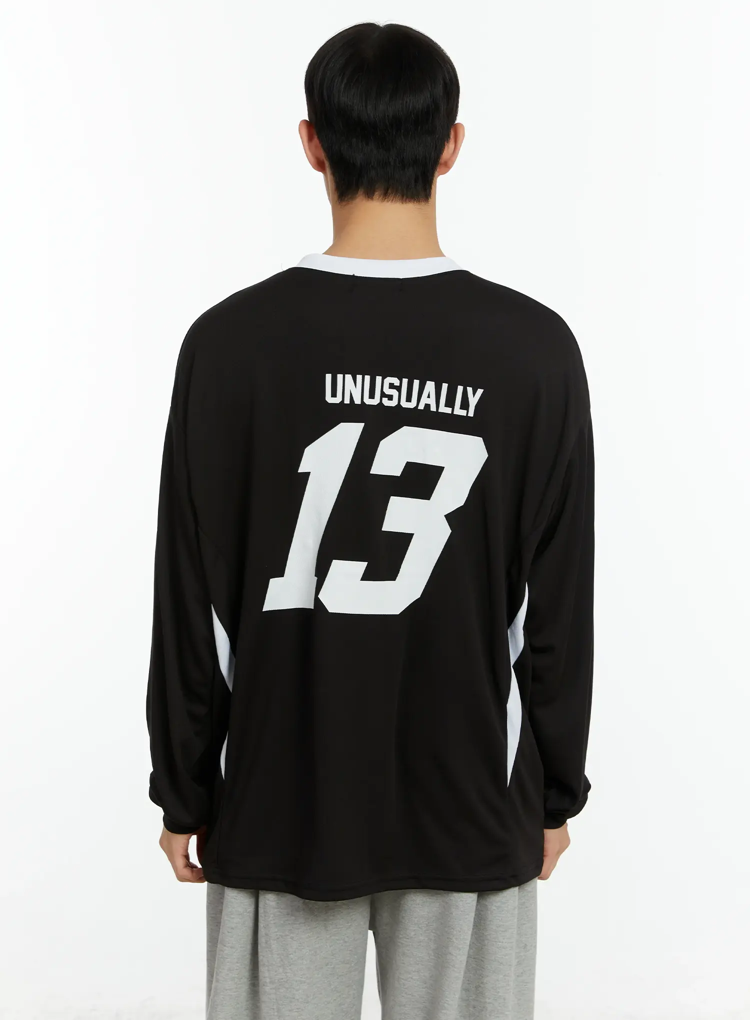 Men's V-Neck Contrast Long Sleeve Jersey IF510 - Image 5