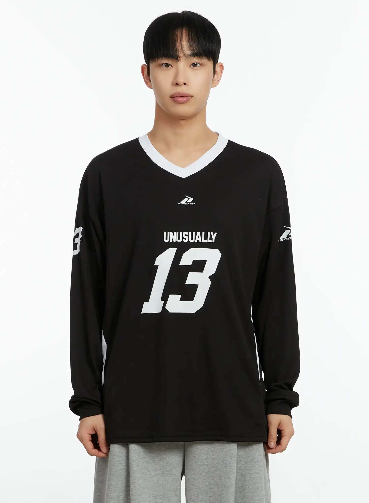 Men's V-Neck Contrast Long Sleeve Jersey IF510 - Image 8