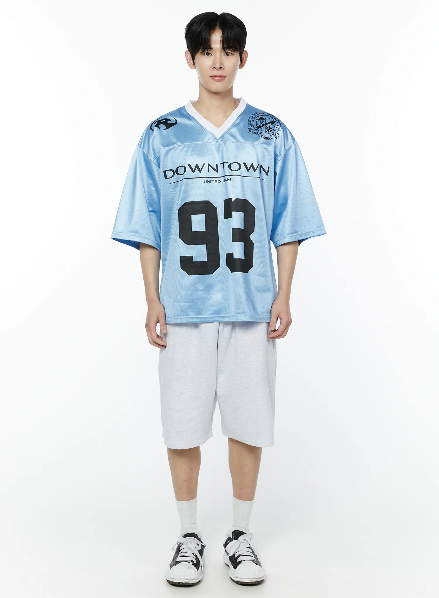 Men's V-Neck Rugby Jersey Shirt IA530 - Image 4