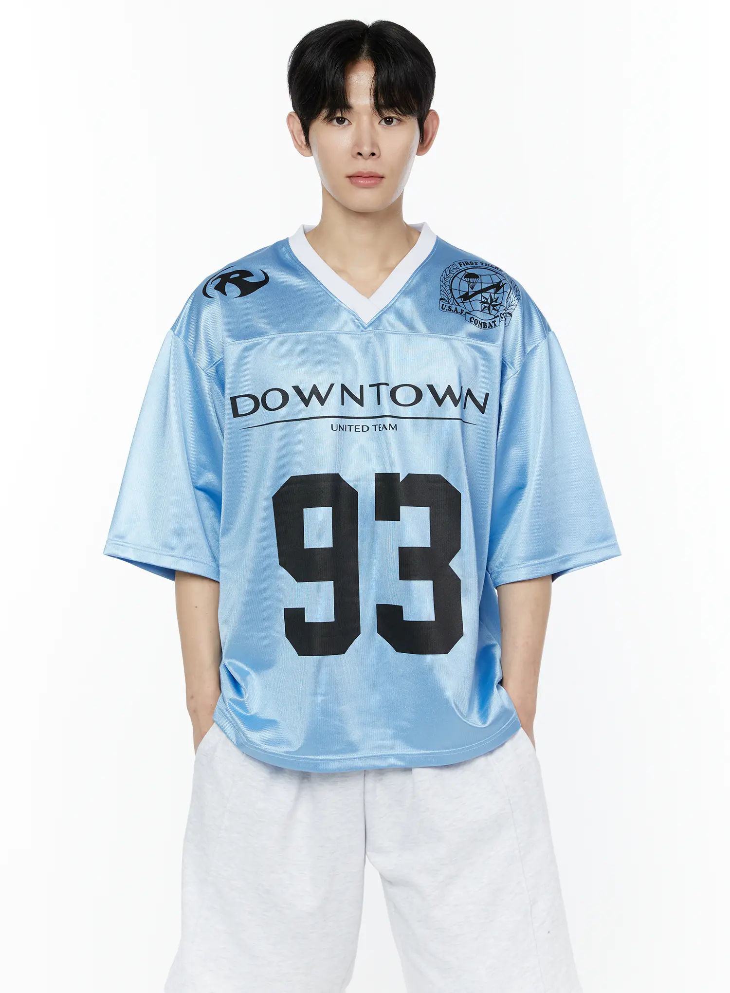 Men's V-Neck Rugby Jersey Shirt IA530 - Image 6