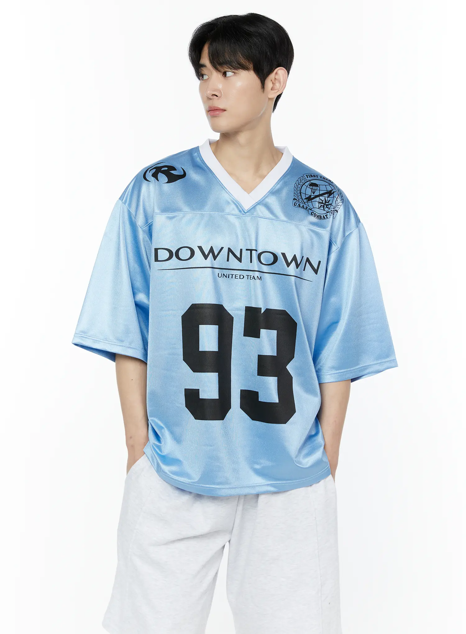 Men's V-Neck Rugby Jersey Shirt IA530 - Image 7