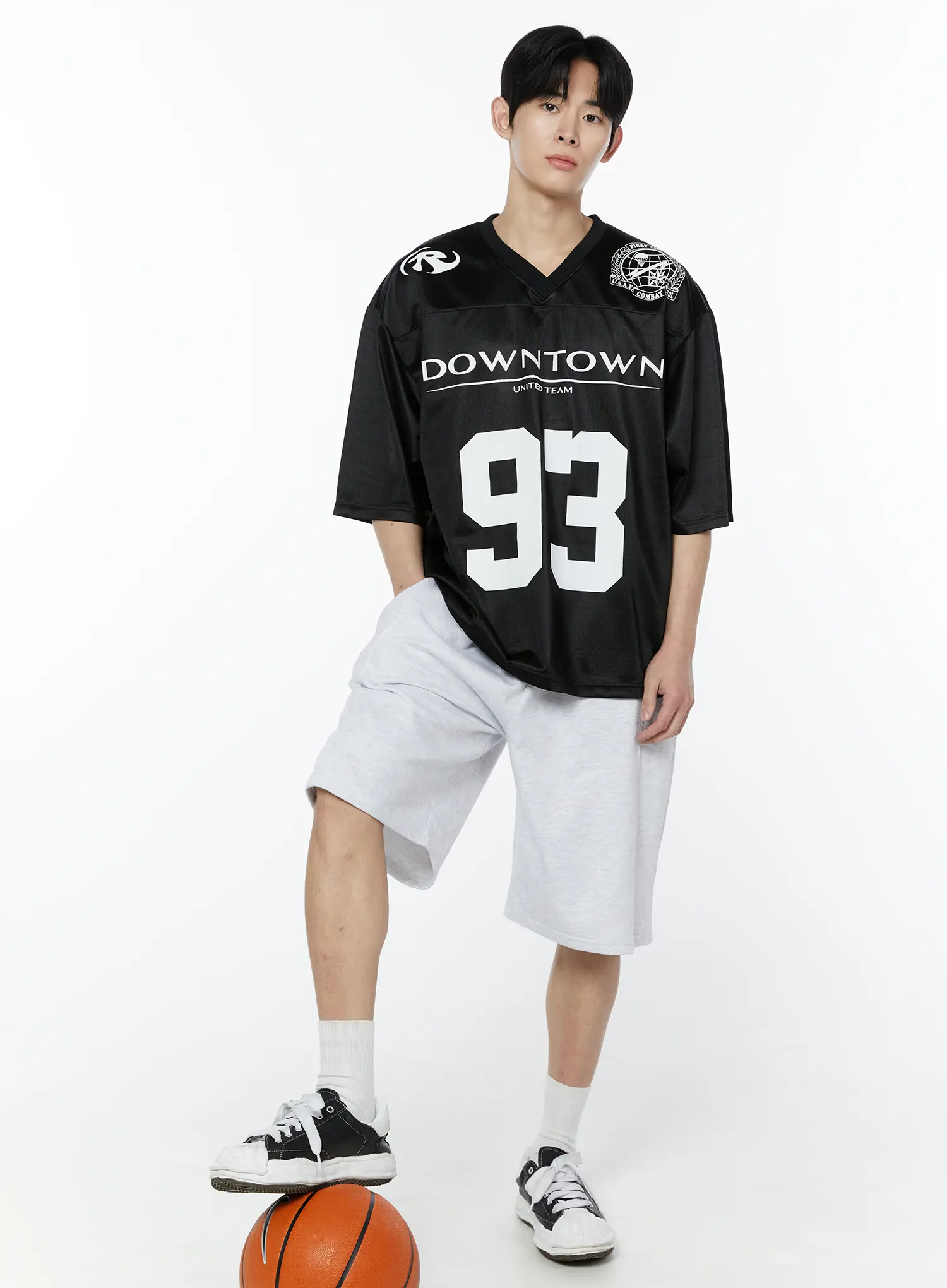 Men's V-Neck Rugby Jersey Shirt IA530 - Image 8