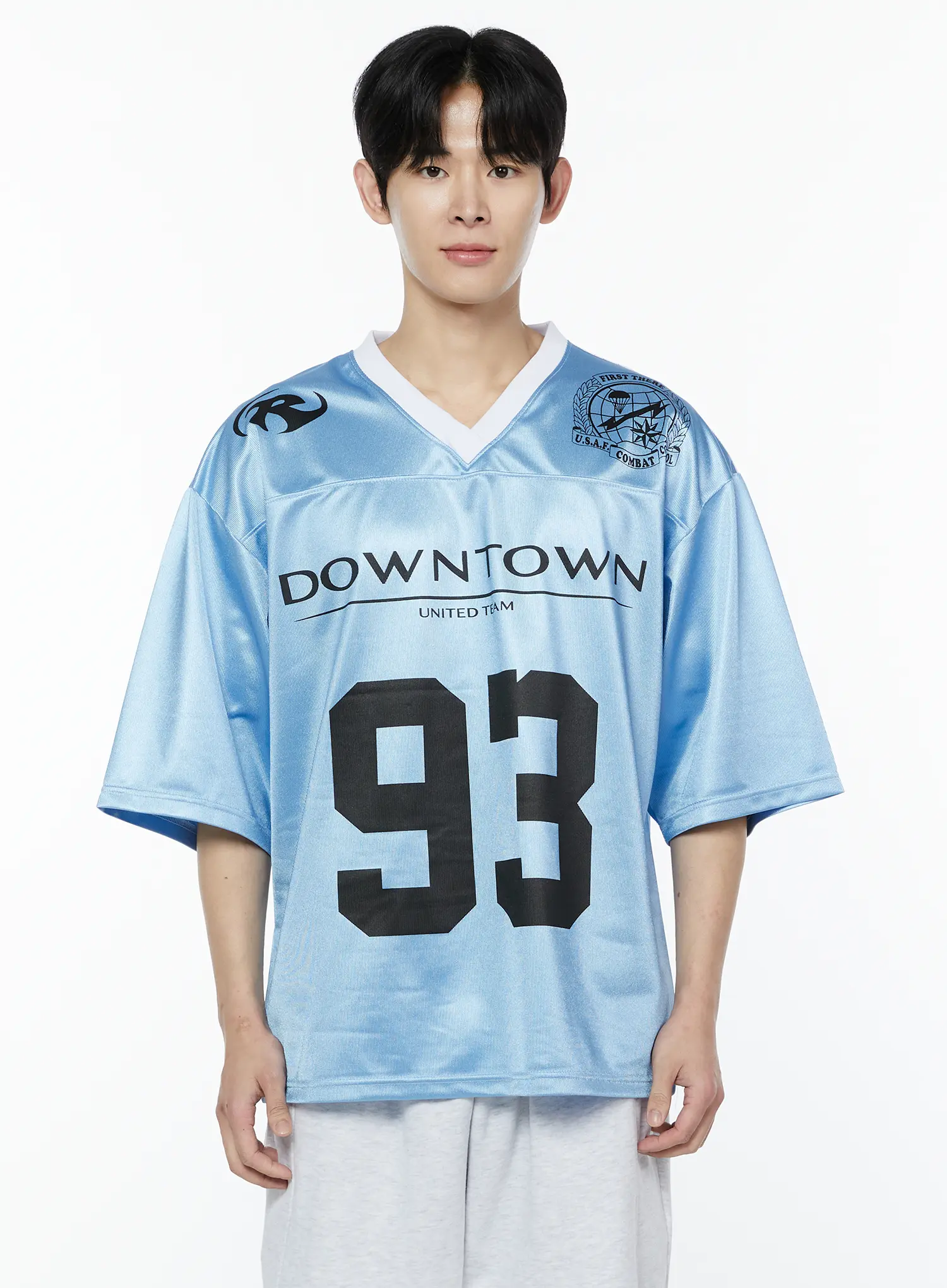 Men's V-Neck Rugby Jersey Shirt IA530 - Image 9