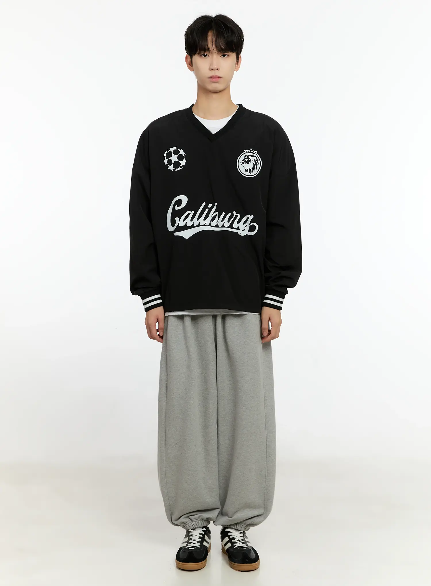 Men's V-Neck Sporty Sweatshirt IO531 - Image 3