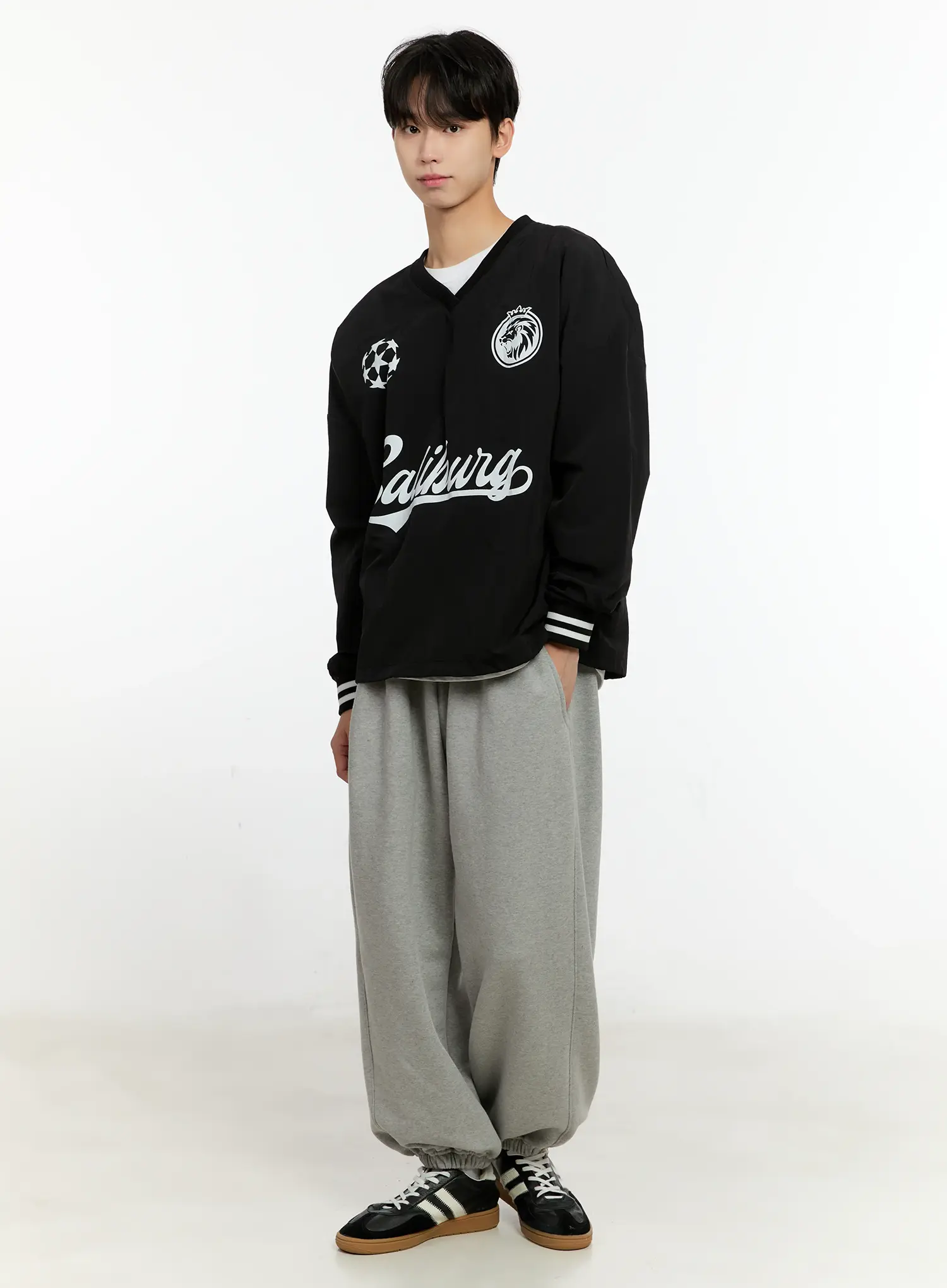 Men's V-Neck Sporty Sweatshirt IO531 - Image 9