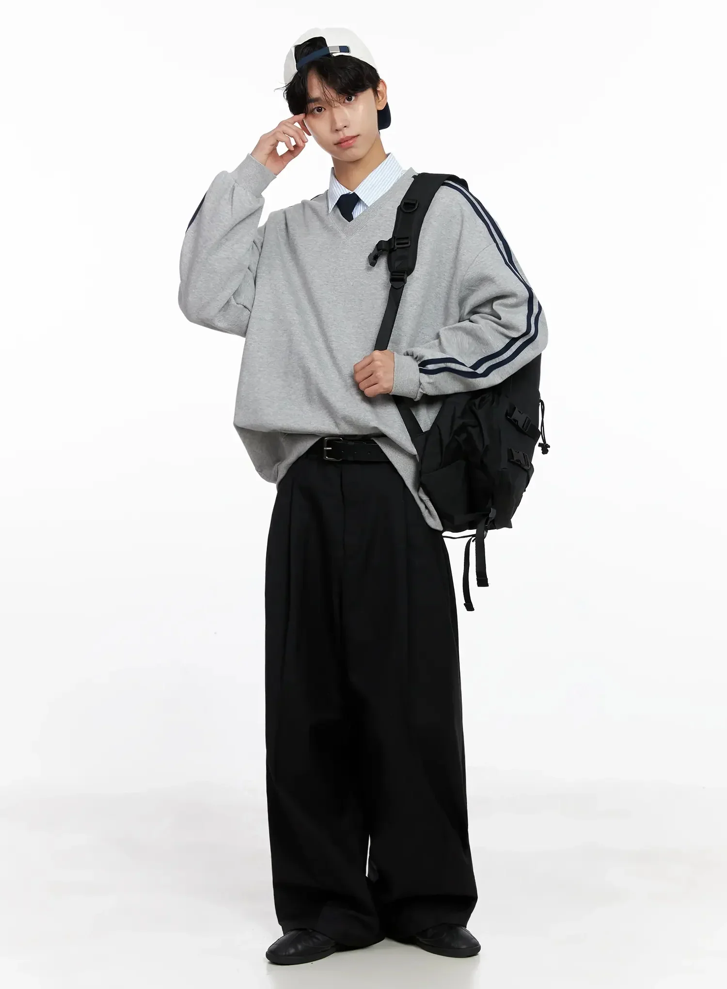 Men's V-Neck Track Sweatshirt IO516 - Image 14