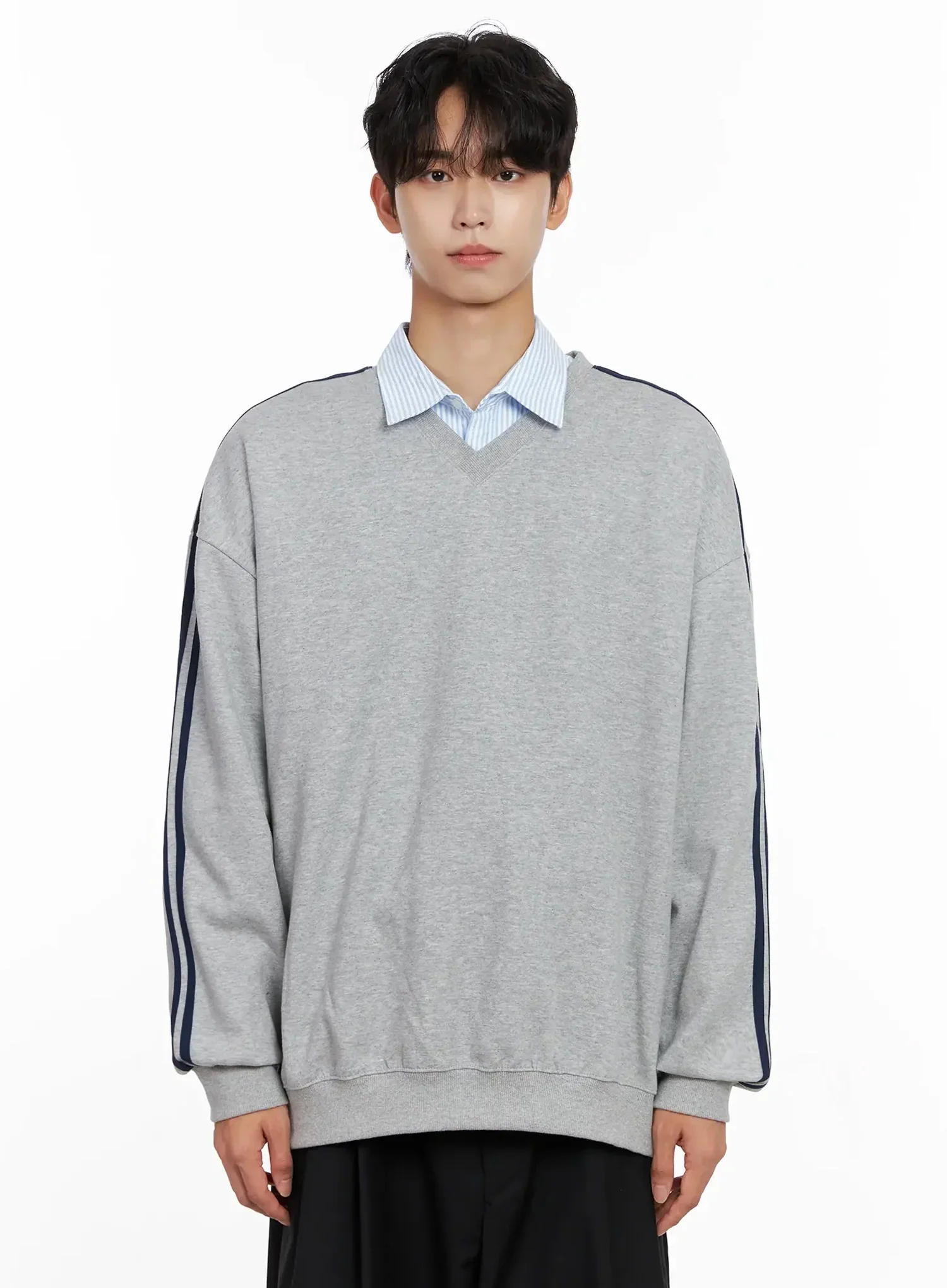 Men's V-Neck Track Sweatshirt IO516 - Image 15