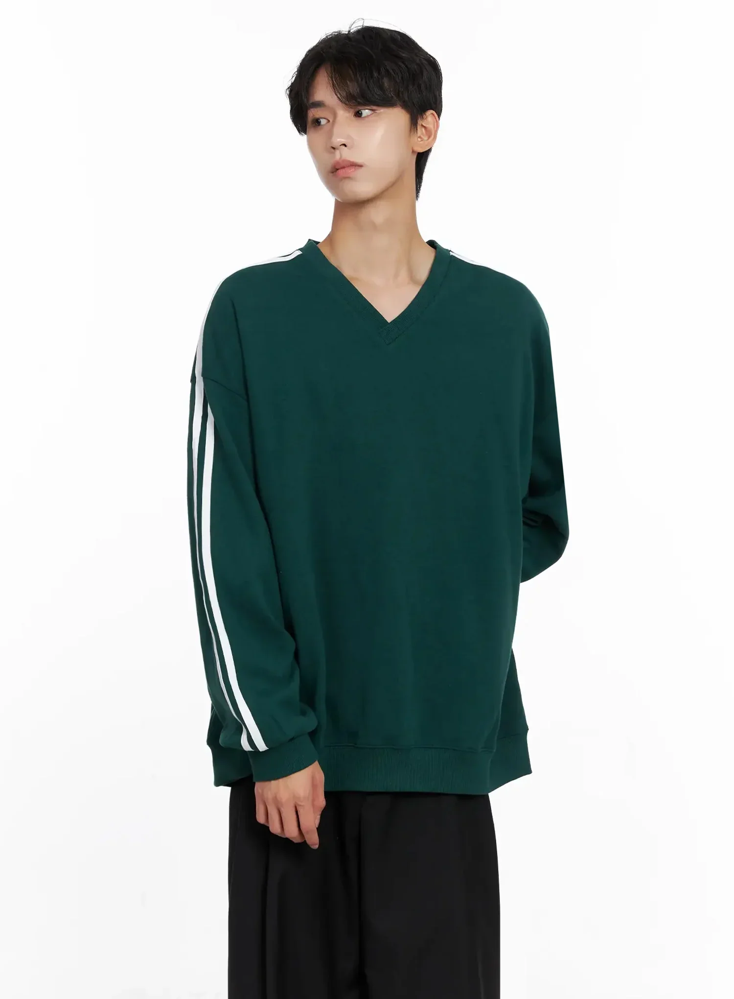 Men's V-Neck Track Sweatshirt IO516 - Image 8