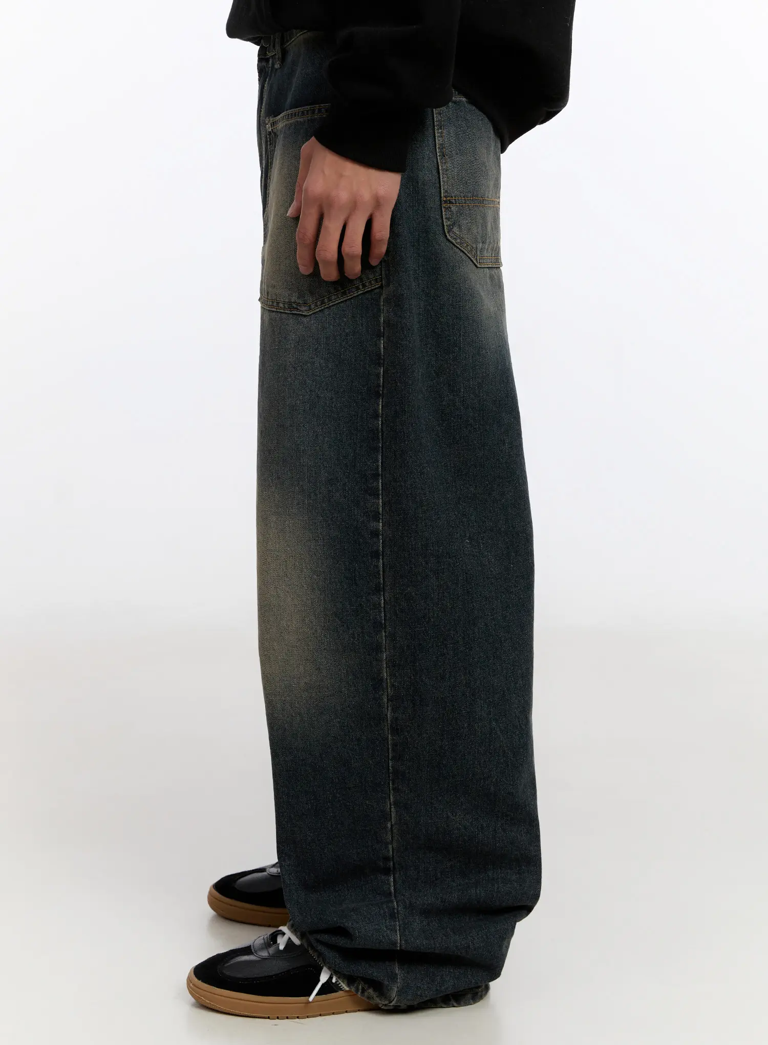 Men's Vintage Big Pocket Jeans IN524 - Image 6