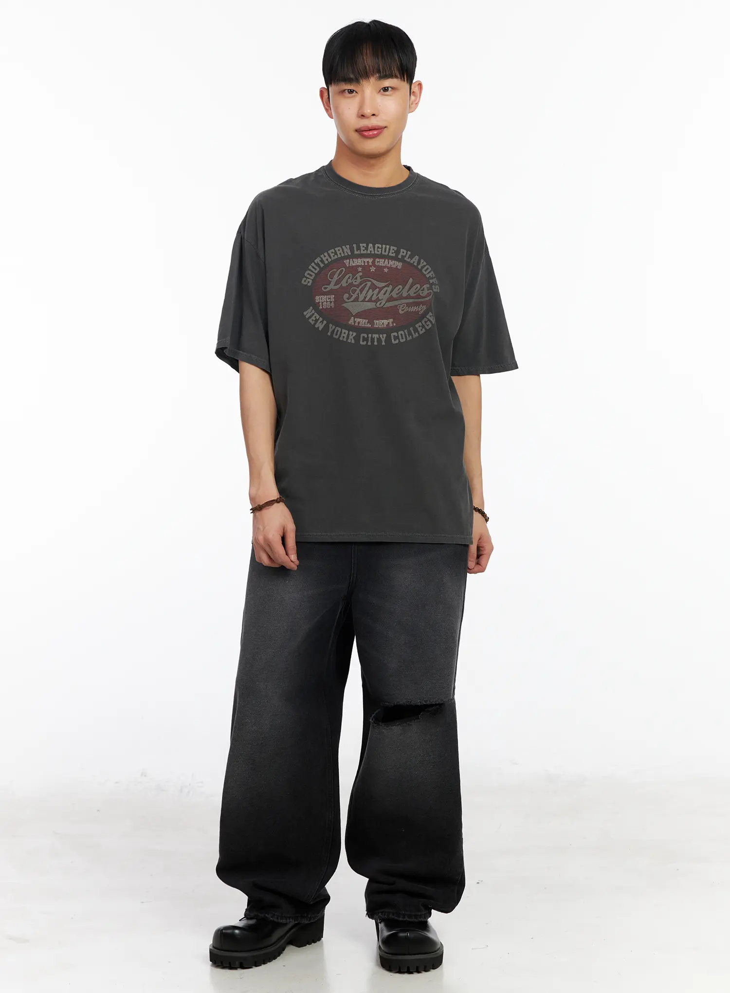 Men's Vintage City Graphic T-Shirt IA501 - Image 2