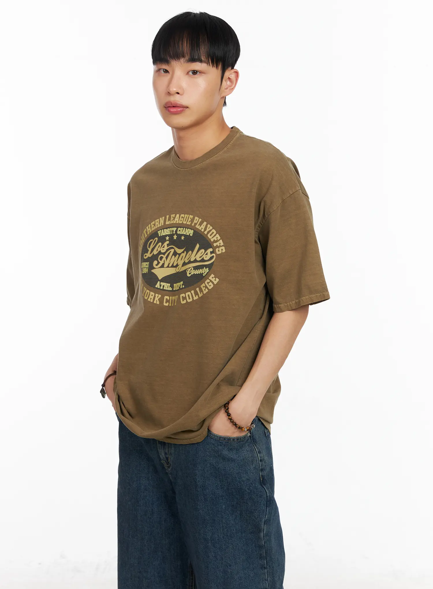 Men's Vintage City Graphic T-Shirt IA501 - Image 7