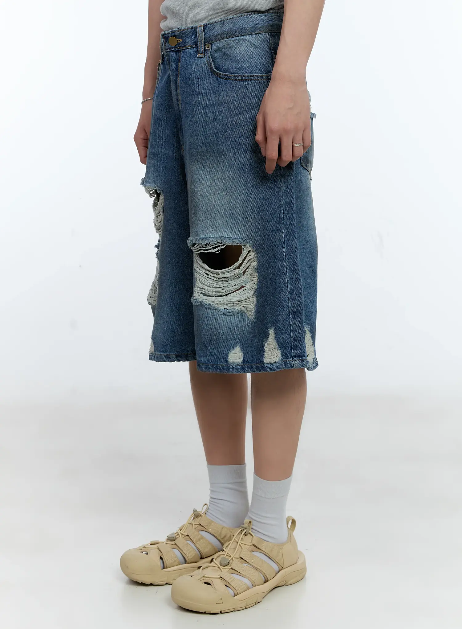 Men's Vintage Distressed Jorts IG501 - Image 5
