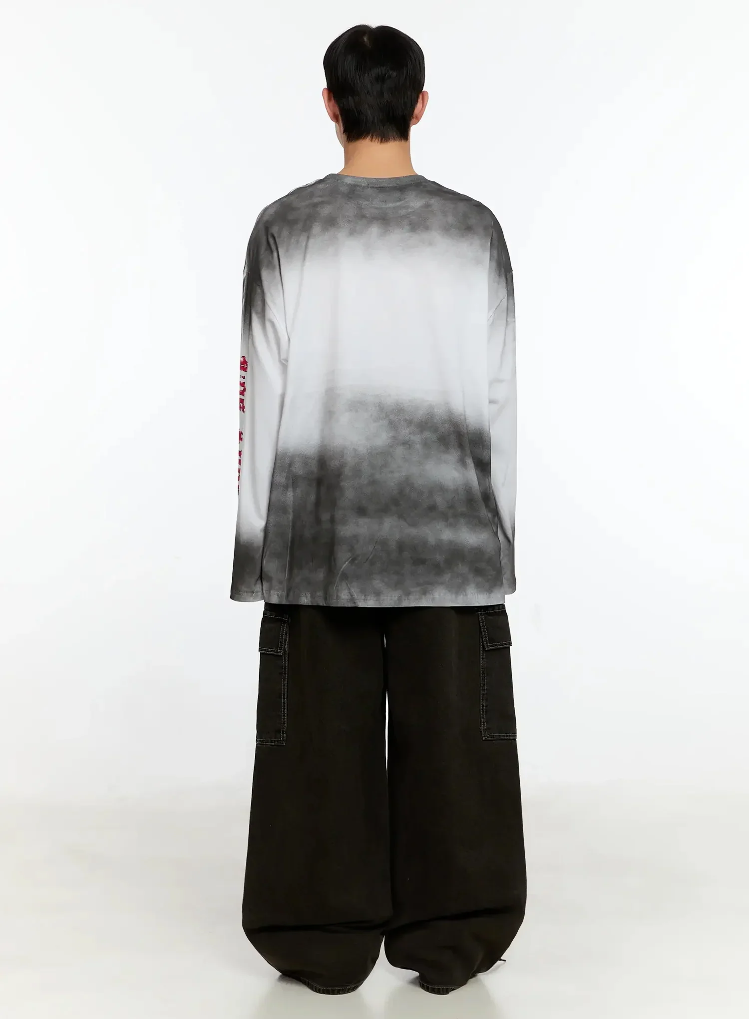 Men's Vintage Graphic Gradient Long Sleeve Tee IN525 - Image 10