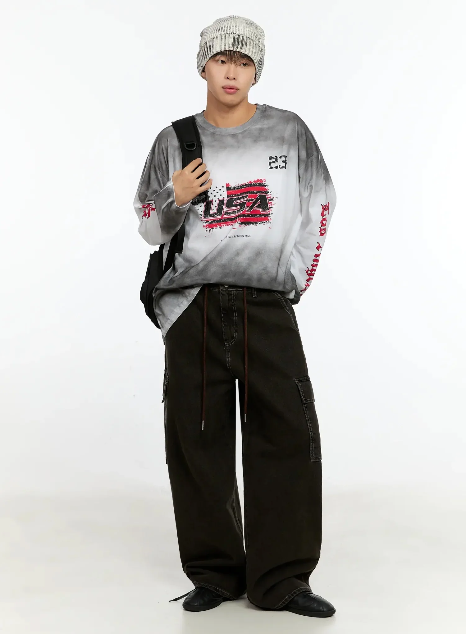 Men's Vintage Graphic Gradient Long Sleeve Tee IN525 - Image 12