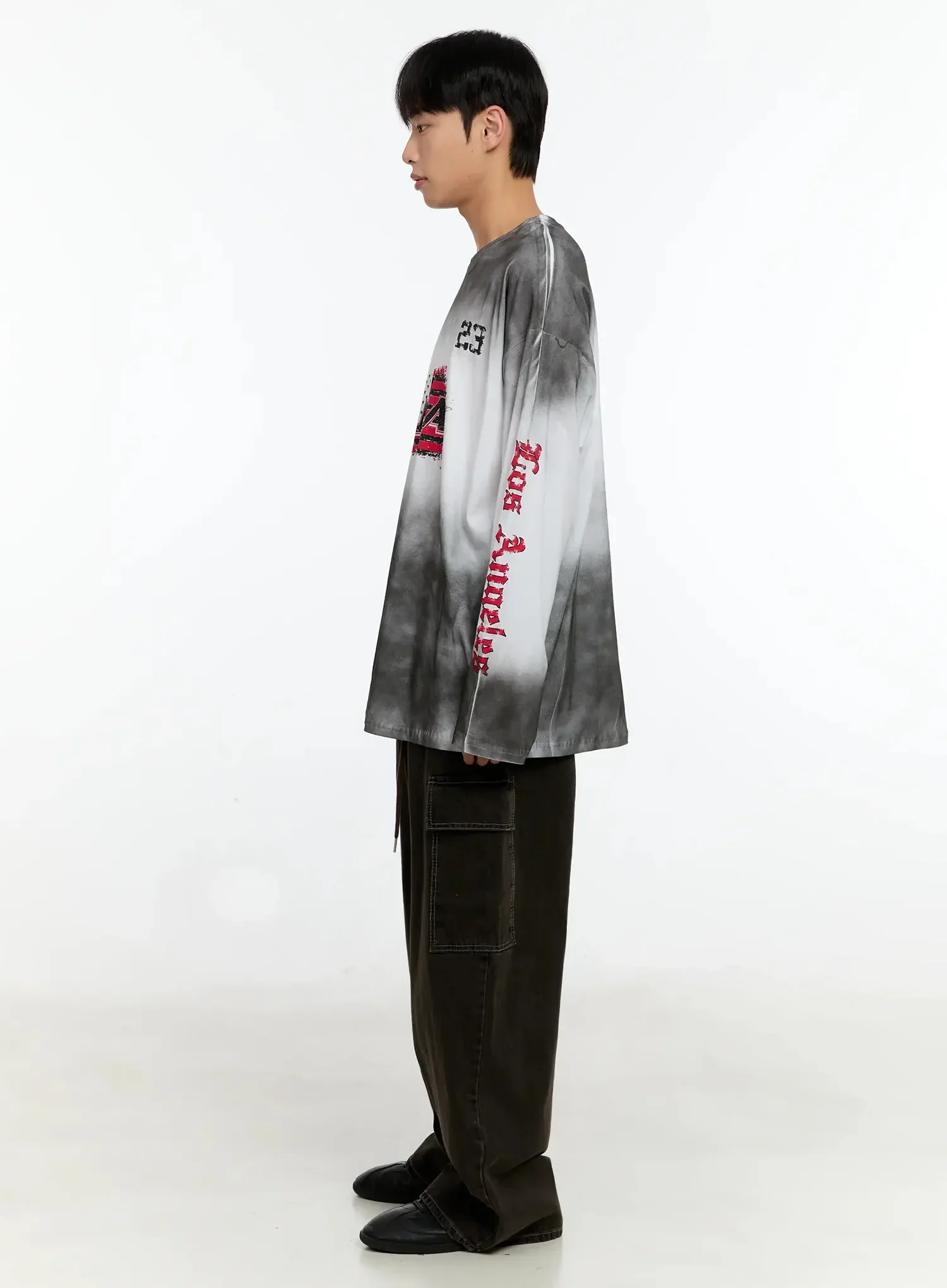 Men's Vintage Graphic Gradient Long Sleeve Tee IN525 - Image 9