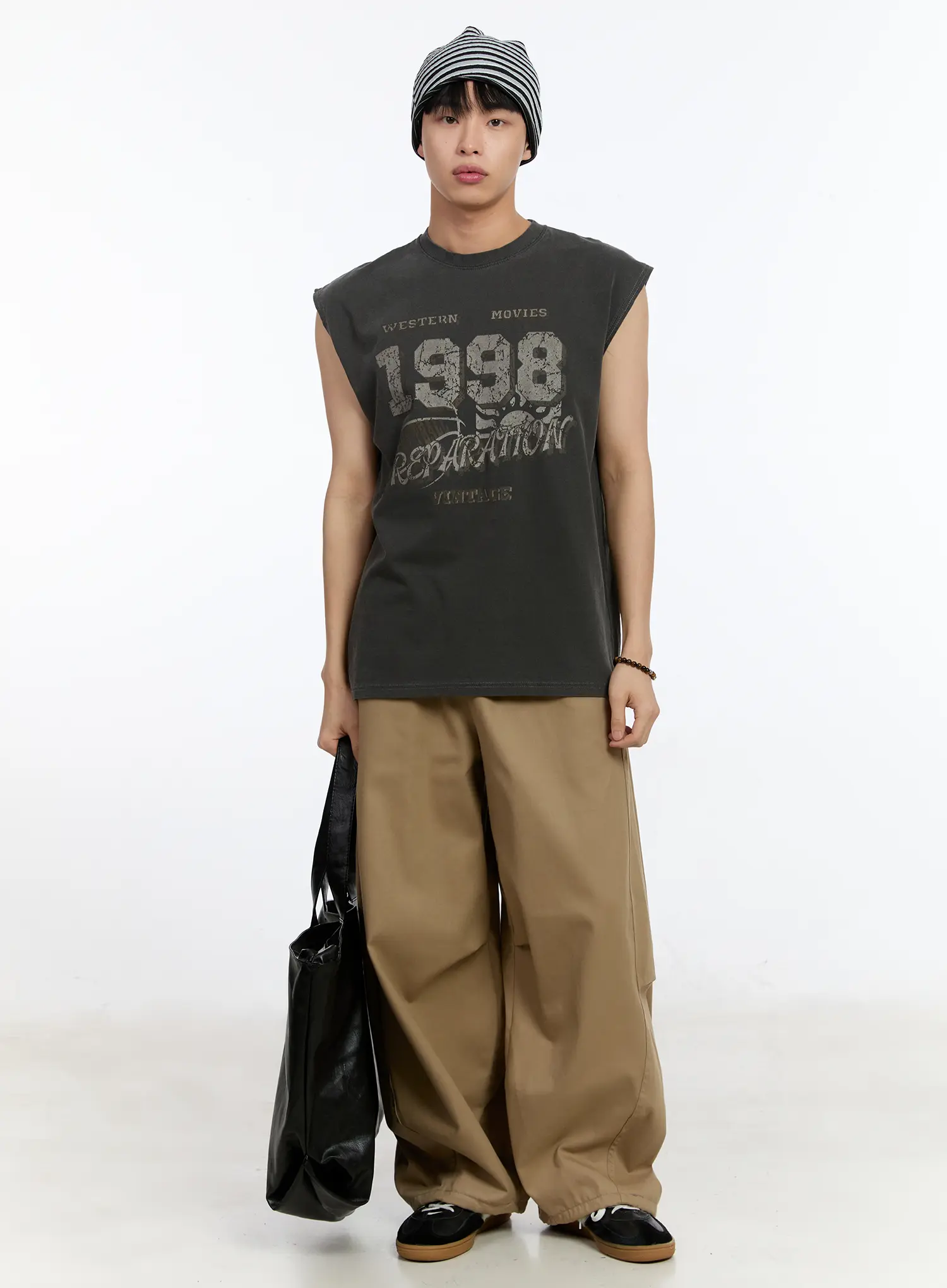Men's Vintage Graphic Sleeveless Tee IA507