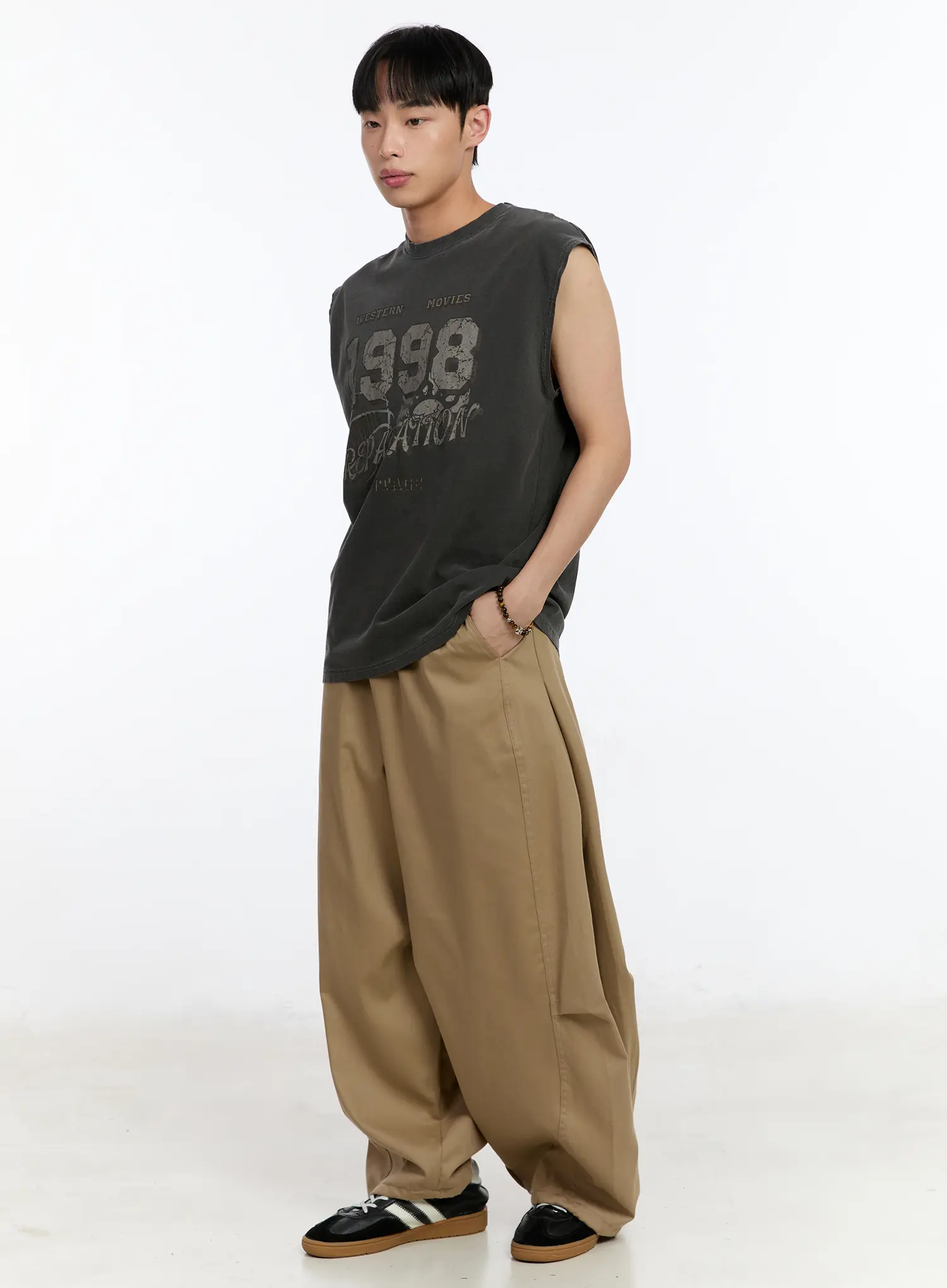 Men's Vintage Graphic Sleeveless Tee IA507 - Image 6